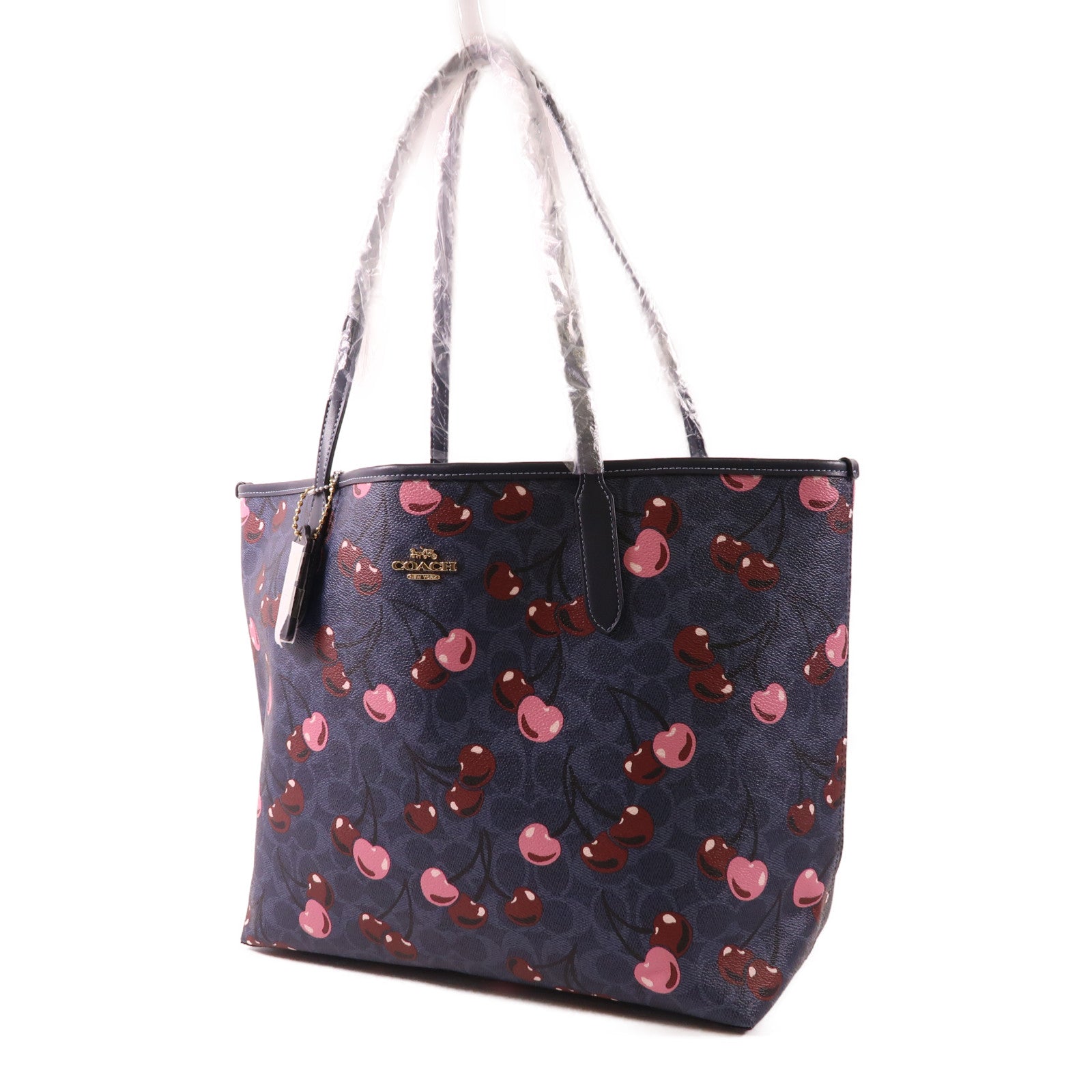 COACH 塗層帆布Tote Bag金扣手挽袋