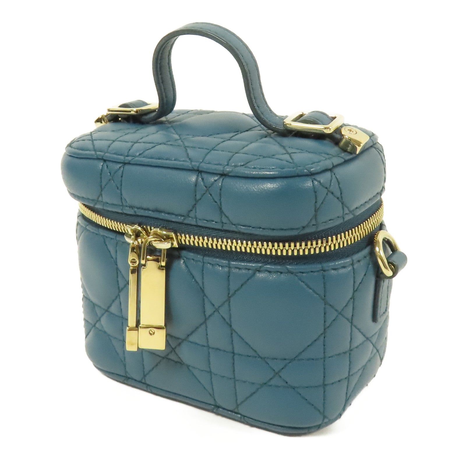 Dior 羊皮皮革Micro Vanity Case金扣手挽肩背兩用袋