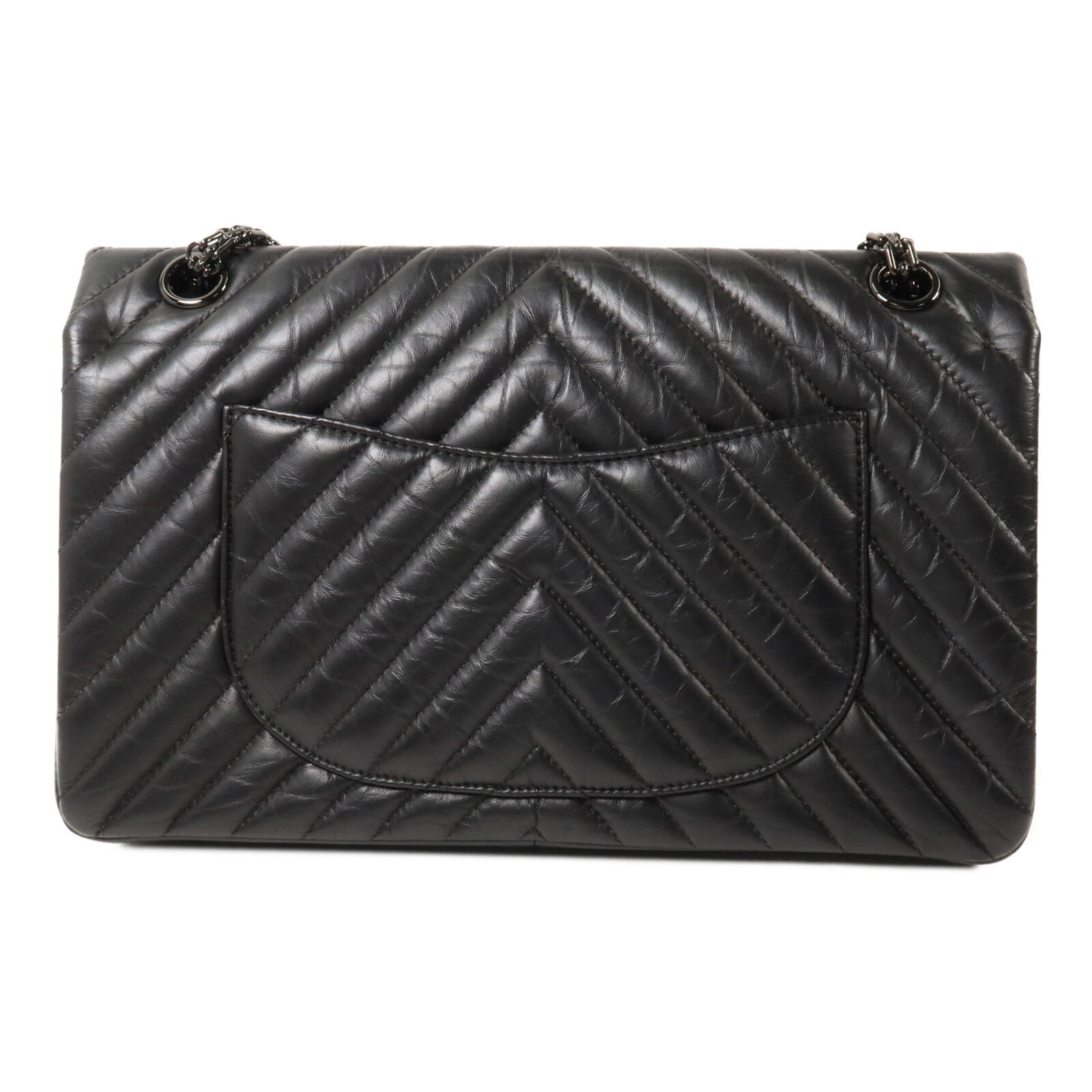 CHANEL 牛皮皮革2.55 Medium鏈帶肩背袋