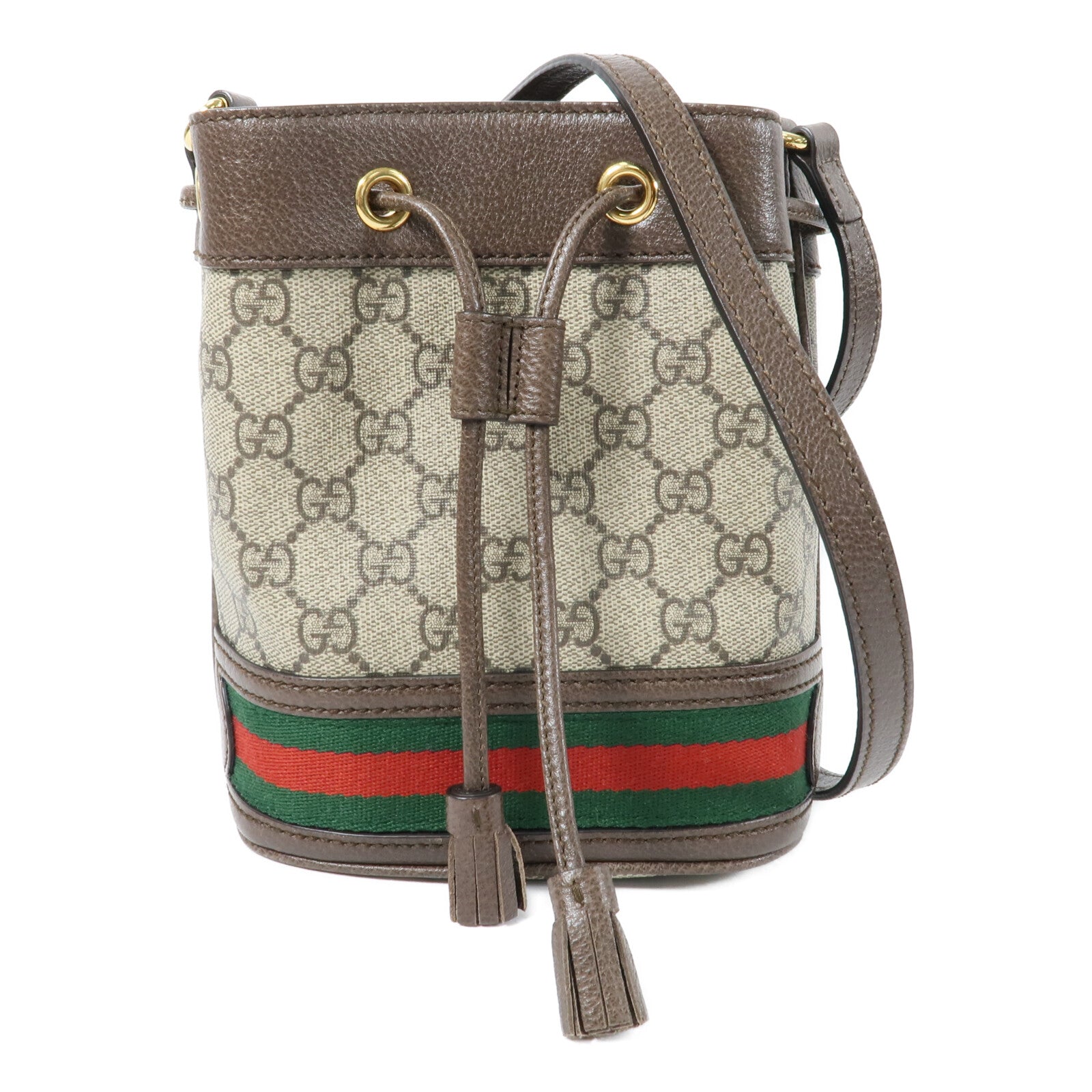 GUCCI 塗層帆布Ophidia Mini Bucket肩背袋