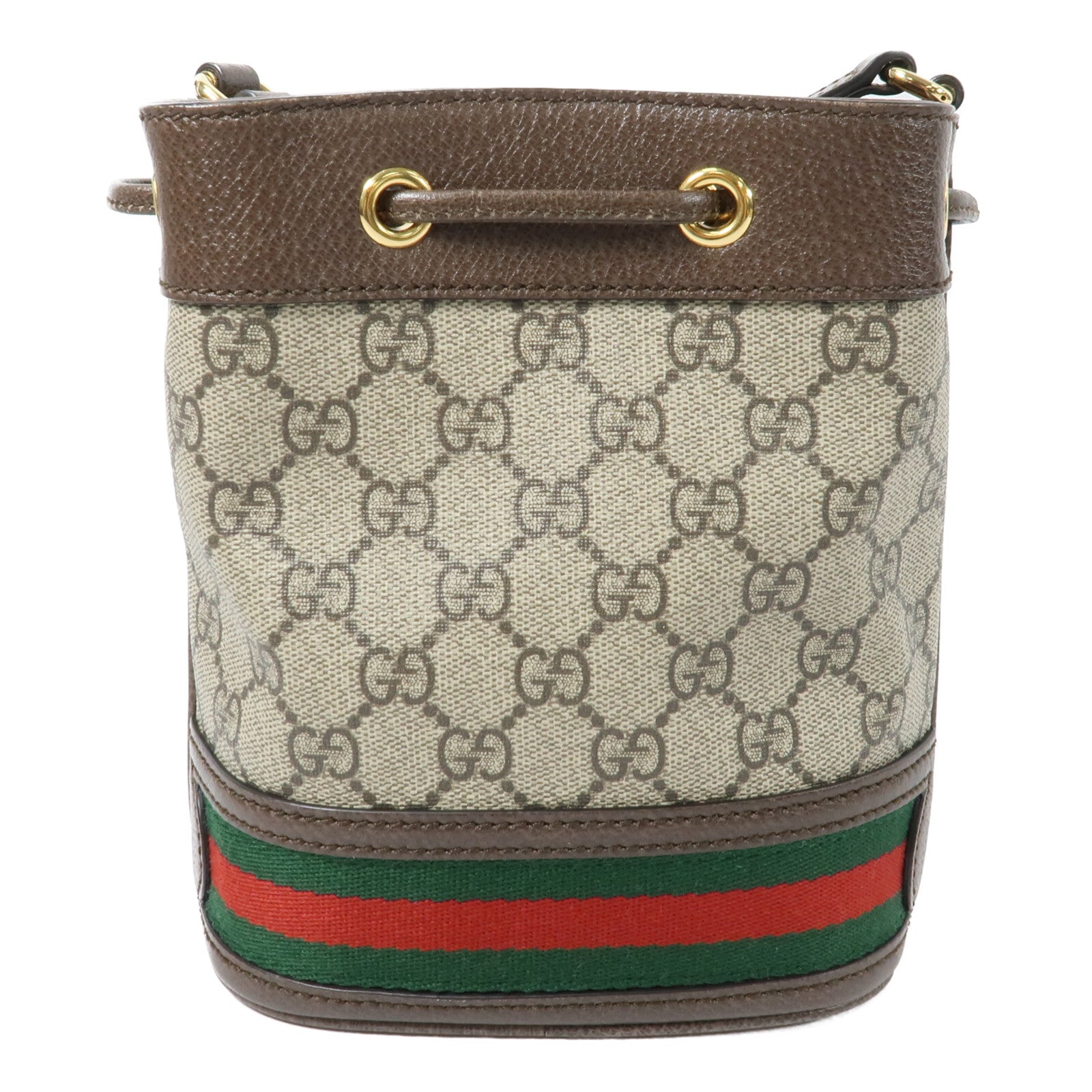 GUCCI 塗層帆布Ophidia Mini Bucket肩背袋