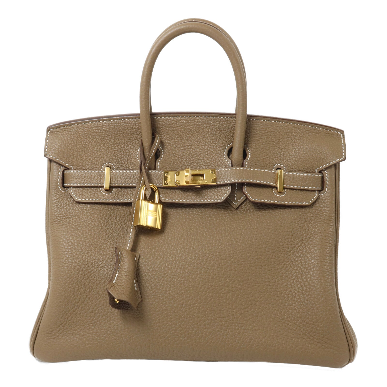 HERMES Togo皮革Birkin 25手挽袋Etoupe