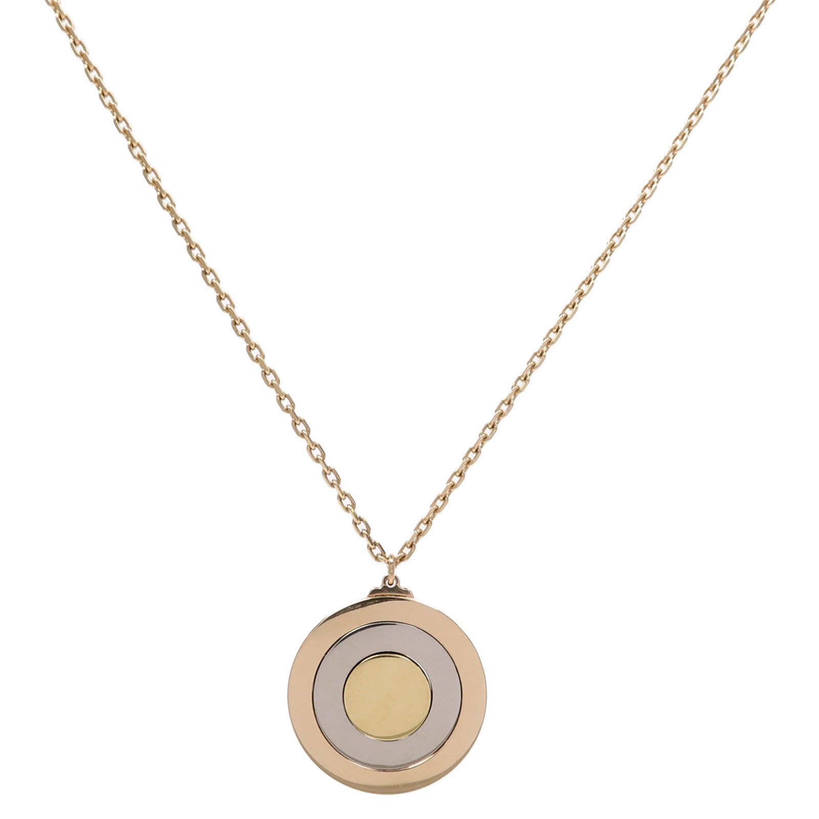 CARTIER 【激減優惠】18K黃金/白金/玫瑰金Cirular Spinning Pendent項鍊