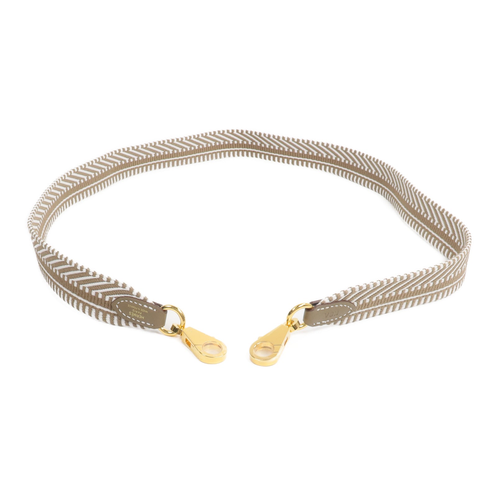 HERMES 帆布Sangle Cavale 25mm Strap肩帶Etoupe