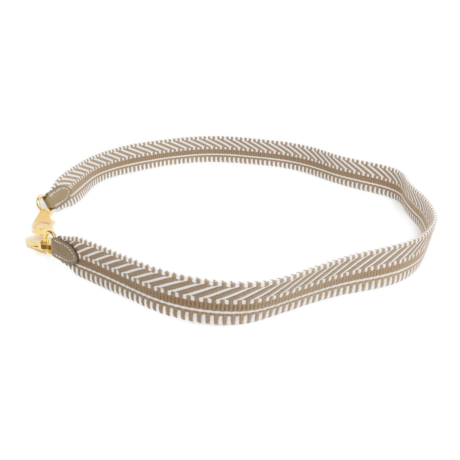 HERMES 帆布Sangle Cavale 25mm Strap肩帶Etoupe