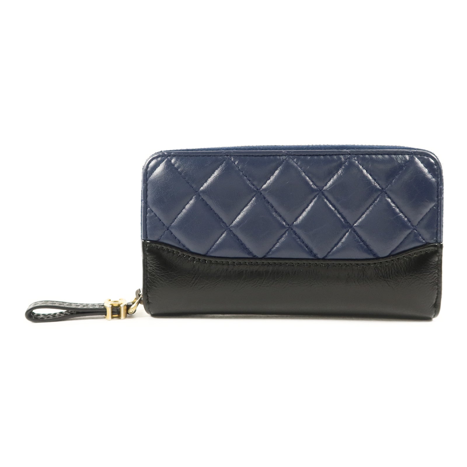 CHANEL 牛皮皮革Gabrielle Wallet金扣錢包