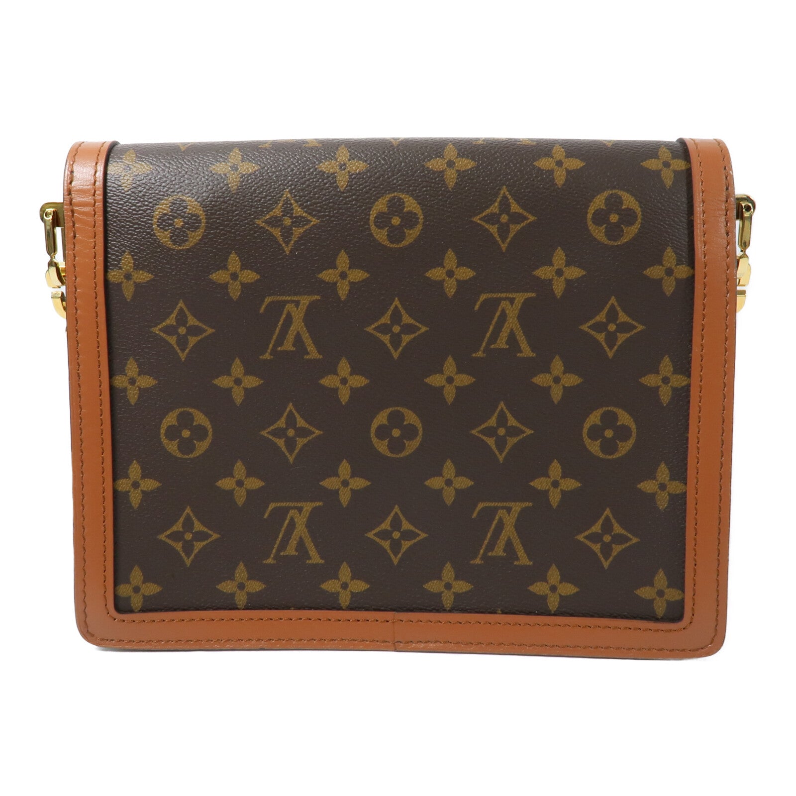 LOUIS VUITTON Monogram Reverse Dauphine MM鏈帶手挽肩背兩用袋