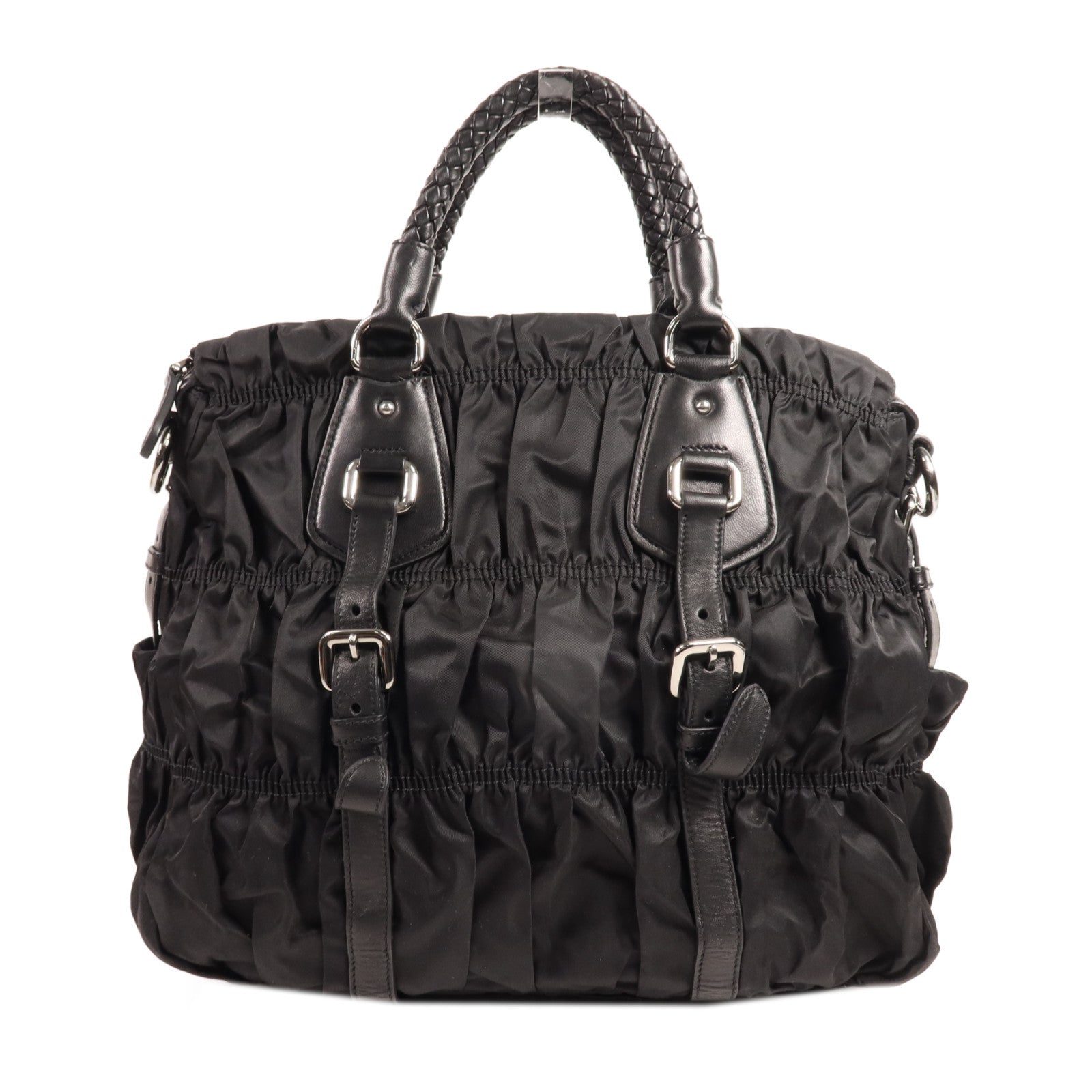 PRADA 尼龍2 Way Shoulder Bag銀扣手挽肩背兩用袋