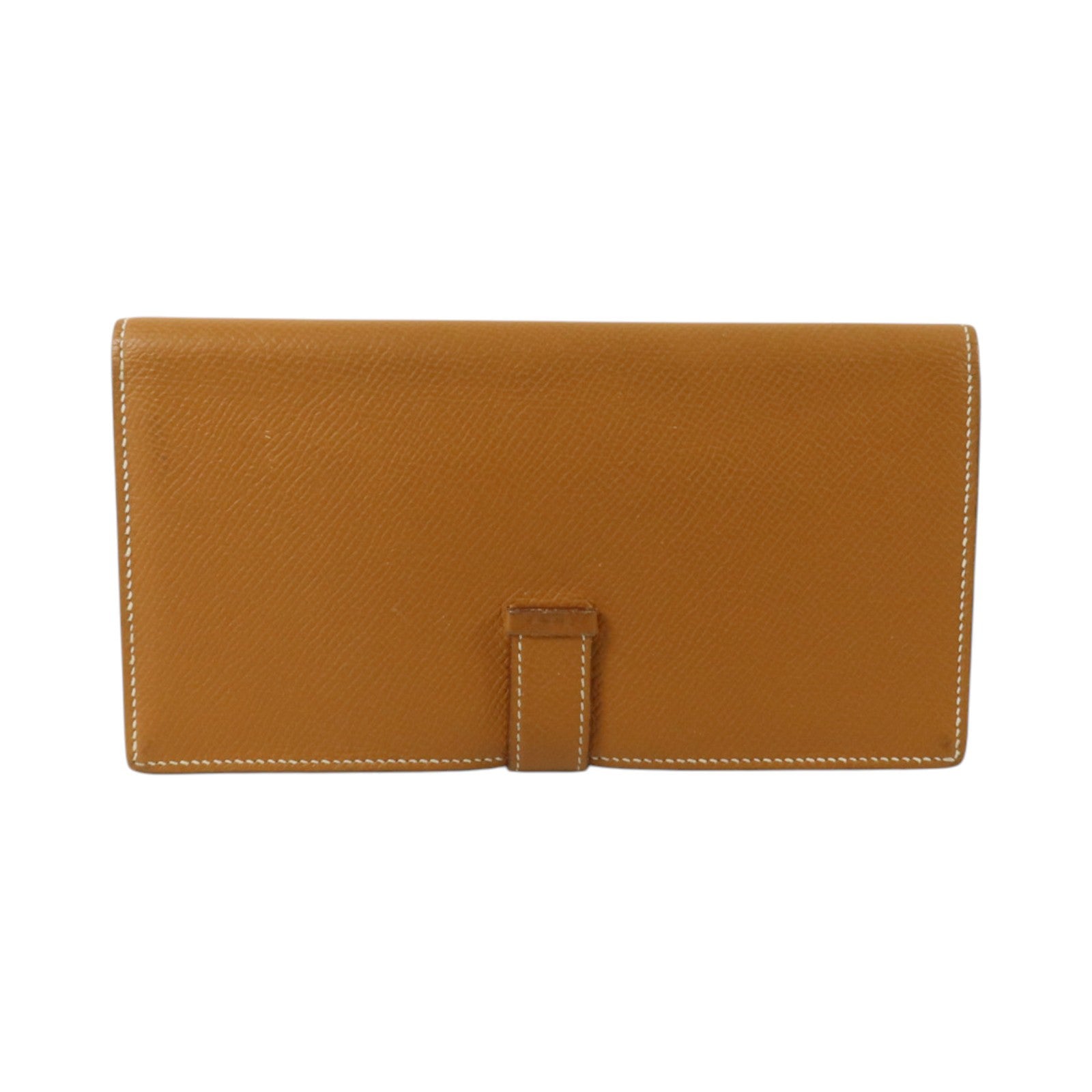 HERMES Epsom皮革Bearn Long Wallet銀扣長錢包Gold
