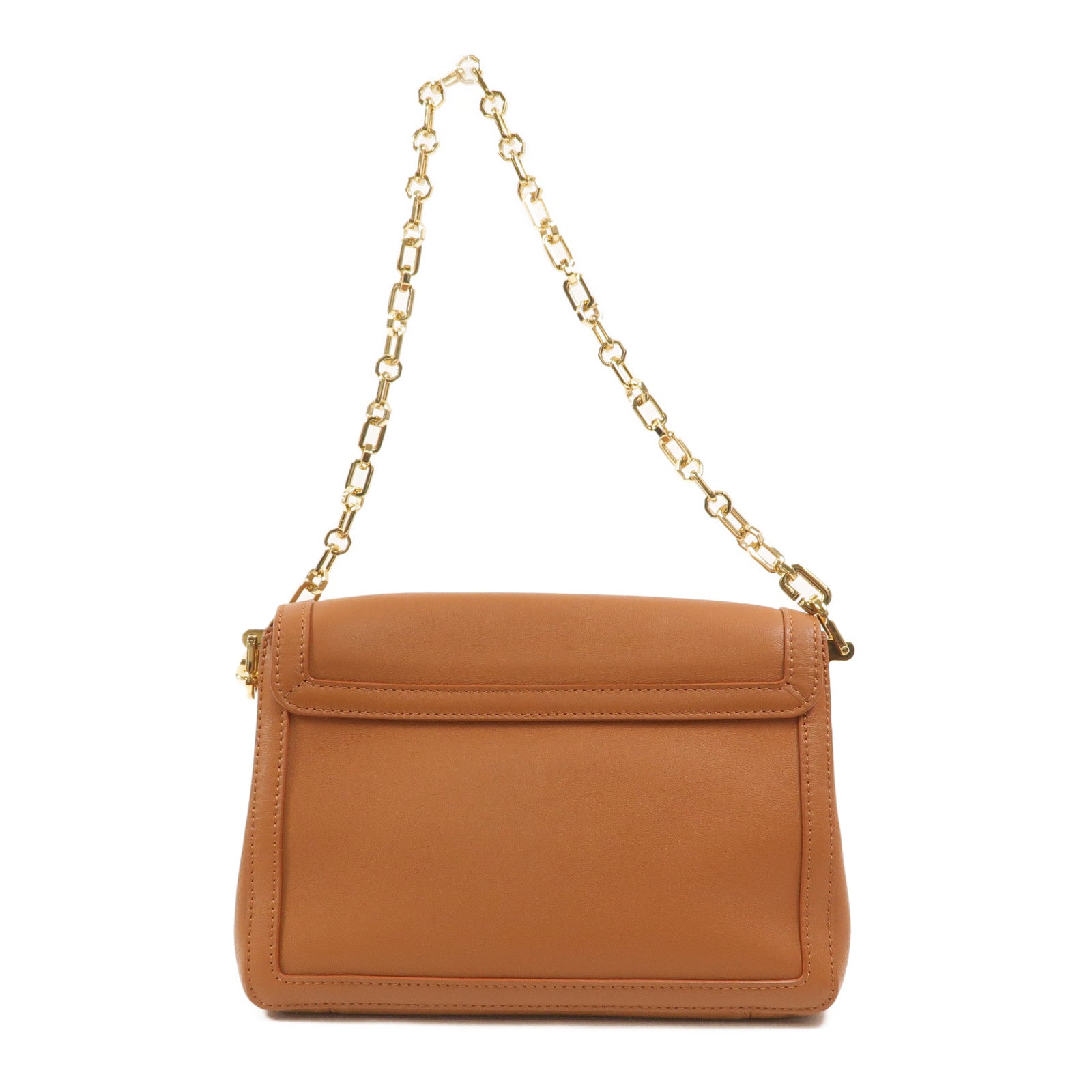 LOUIS VUITTON 牛皮皮革Dauphine Soft MM鏈帶手挽肩背兩用袋