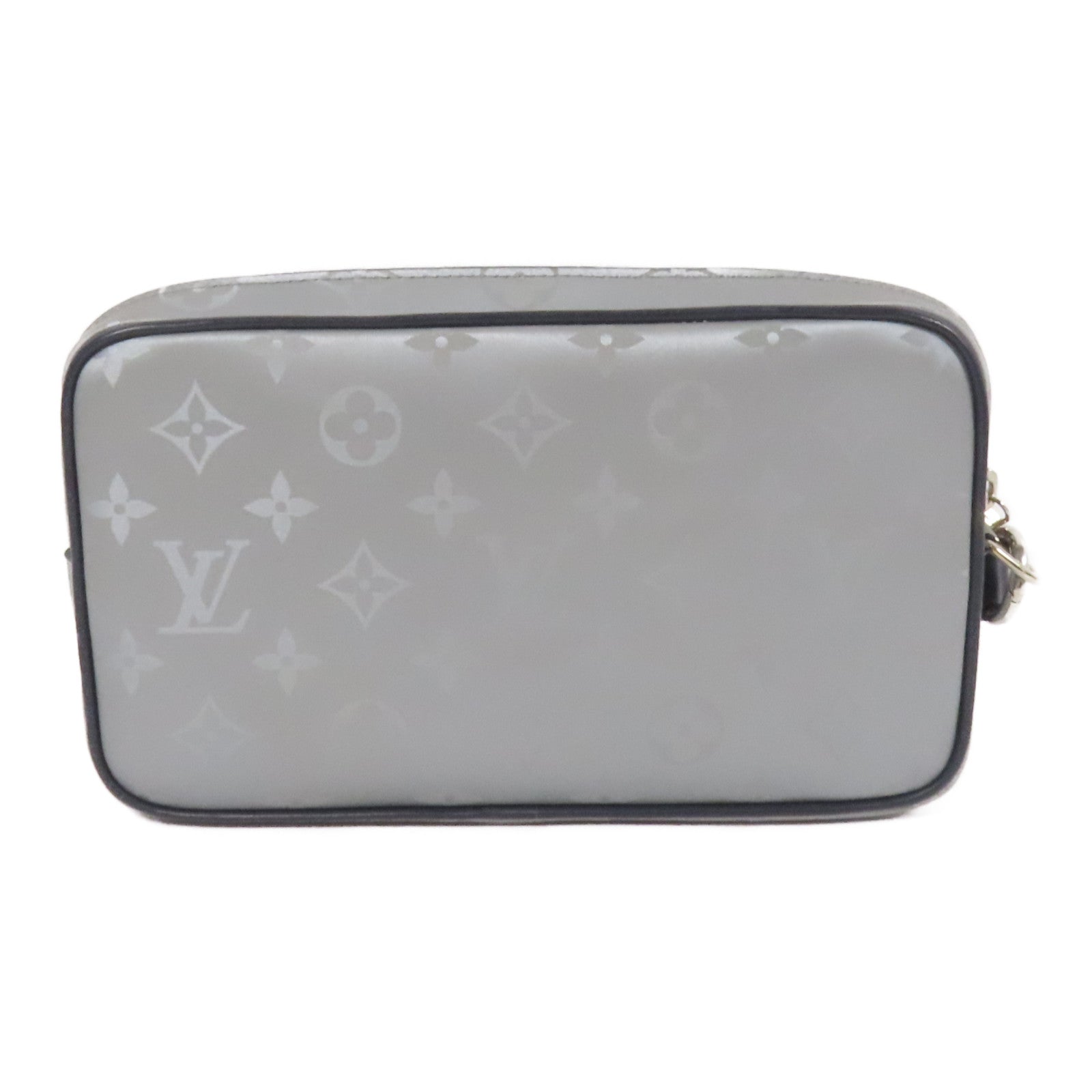 LOUIS VUITTON 塗層帆布Satellite Alpha銀扣手拿包