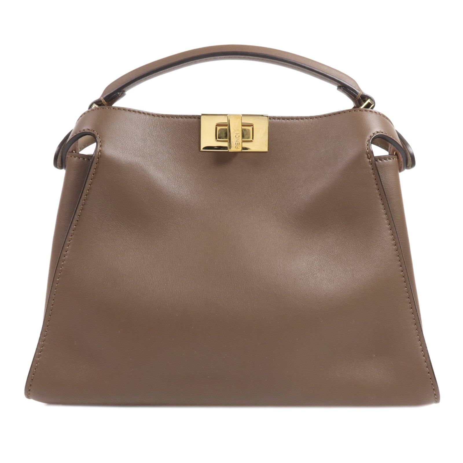 FENDI 牛皮皮革Peekaboo金扣手挽肩背兩用袋