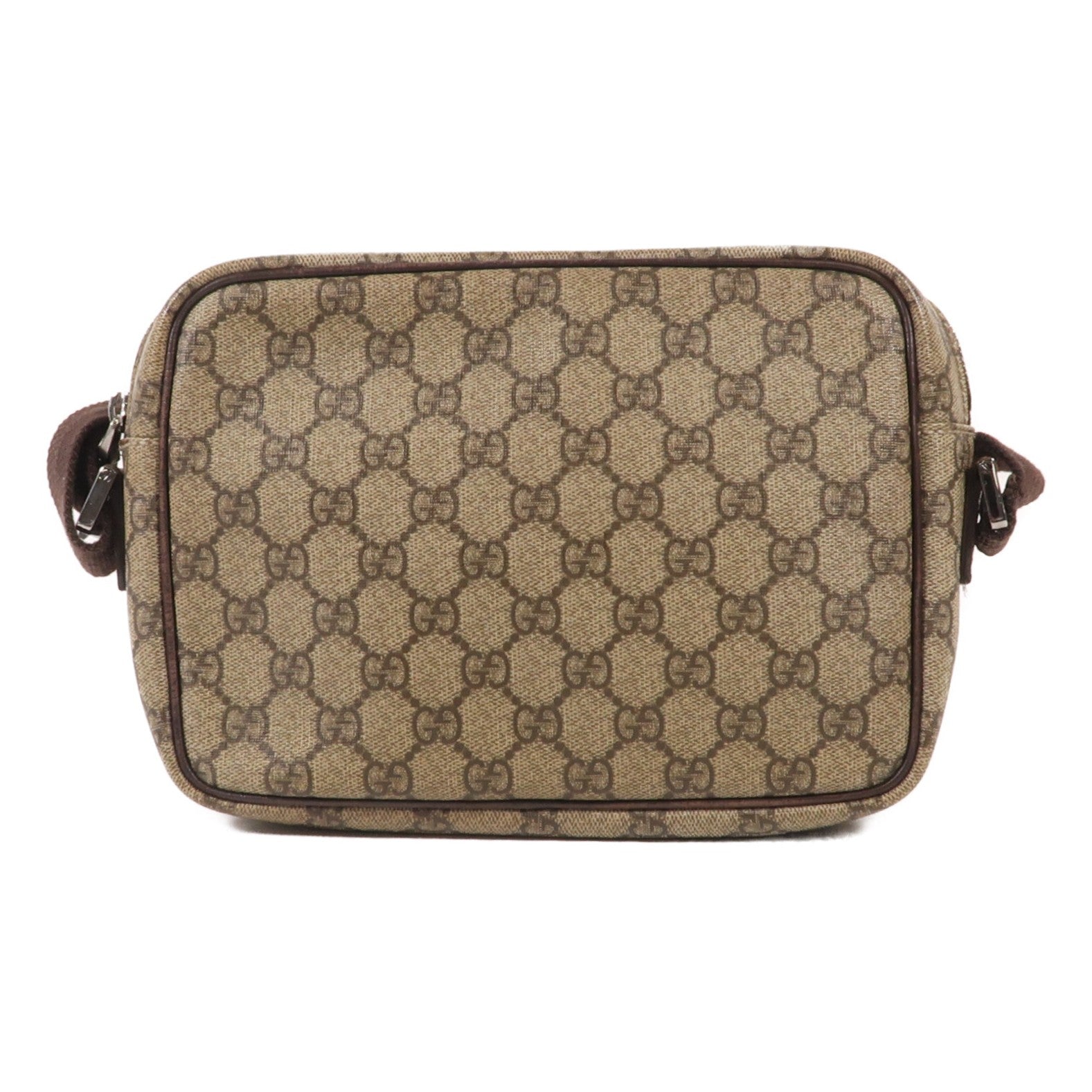 GUCCI 塗層帆布Shoulder Bag銀扣肩背袋