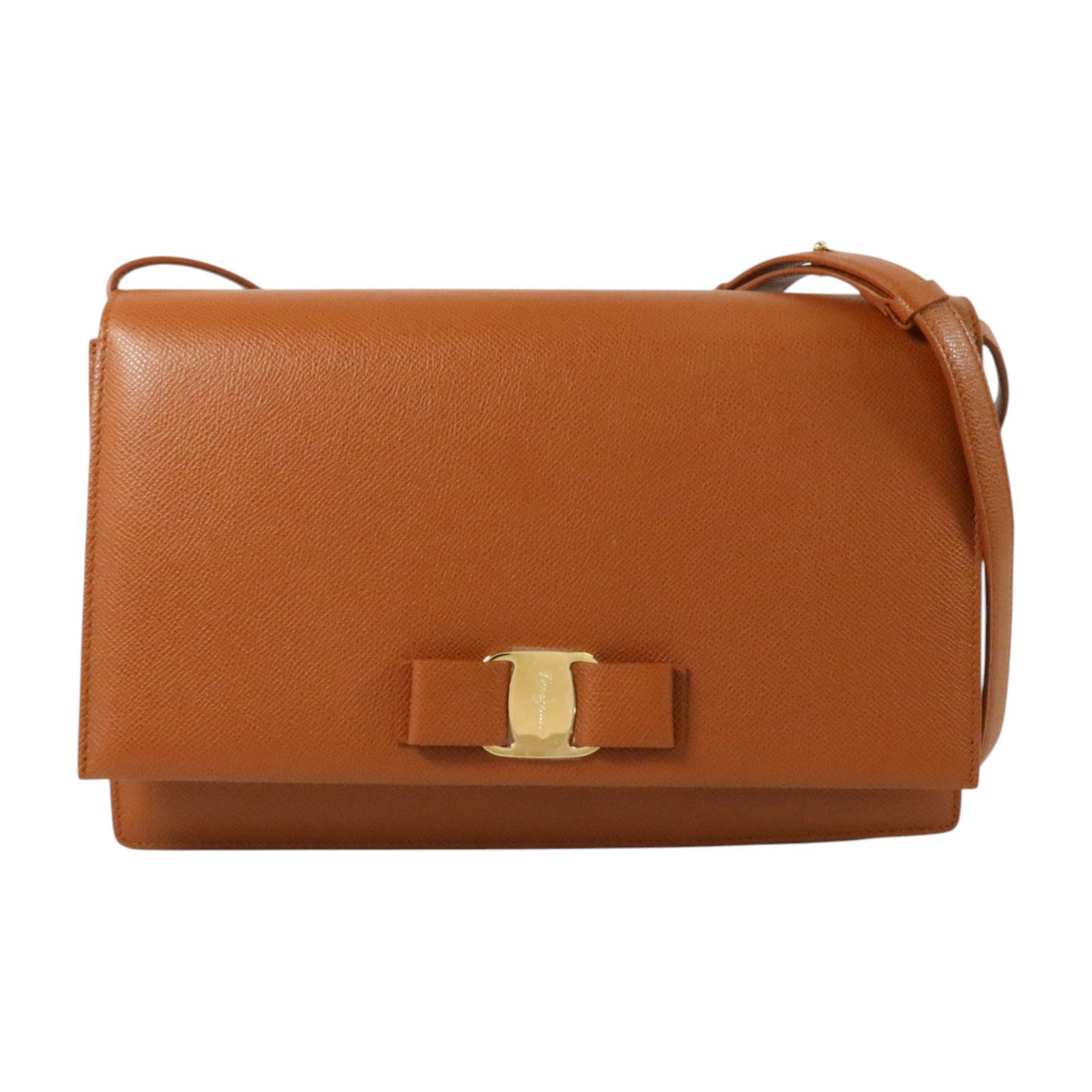 Salvatore Ferragamo 牛皮皮革Shoulder Bag金扣肩背袋
