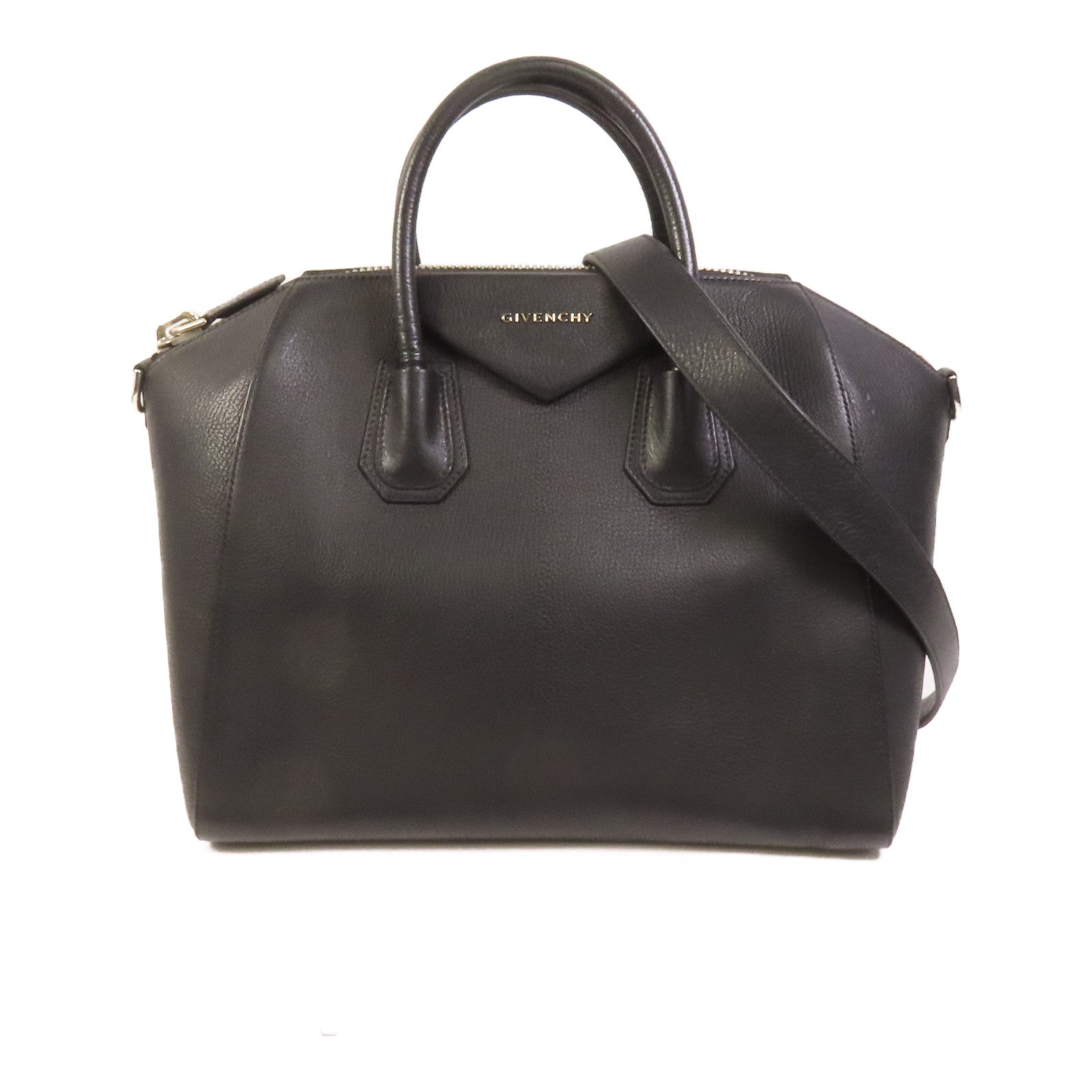 GIVENCHY 【激減優惠】牛皮皮革Antigona銀扣手挽肩背兩用袋