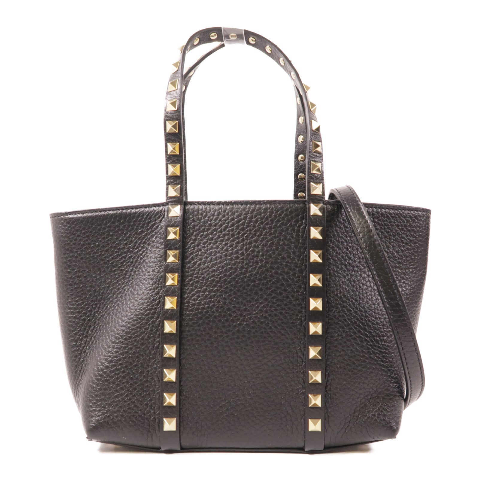 Valentino 【激減優惠】牛皮皮革Rockstud金扣手挽肩背兩用袋
