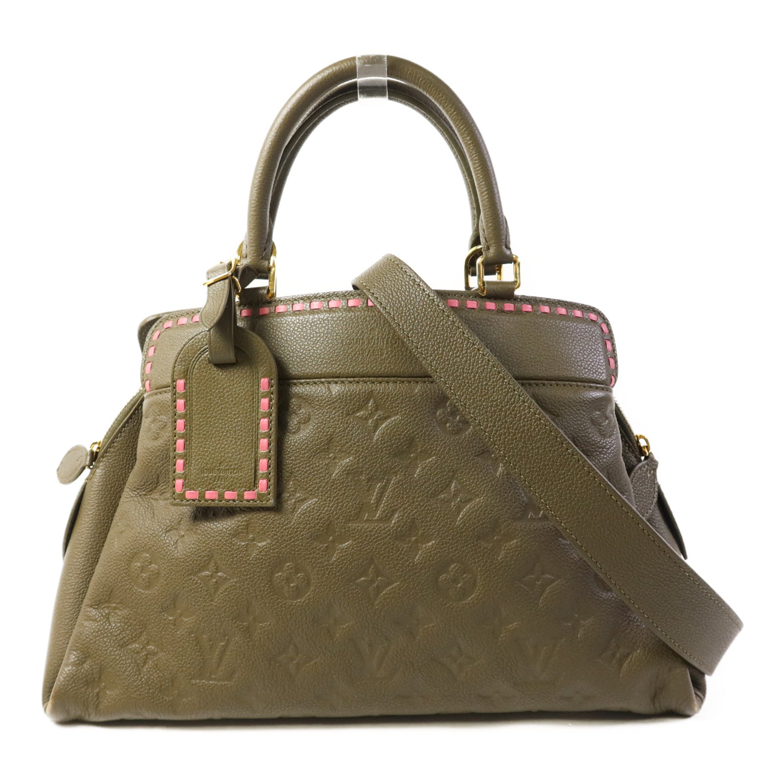 LOUIS VUITTON Monogram Empreinte Vosges MM金扣手挽肩背兩用袋