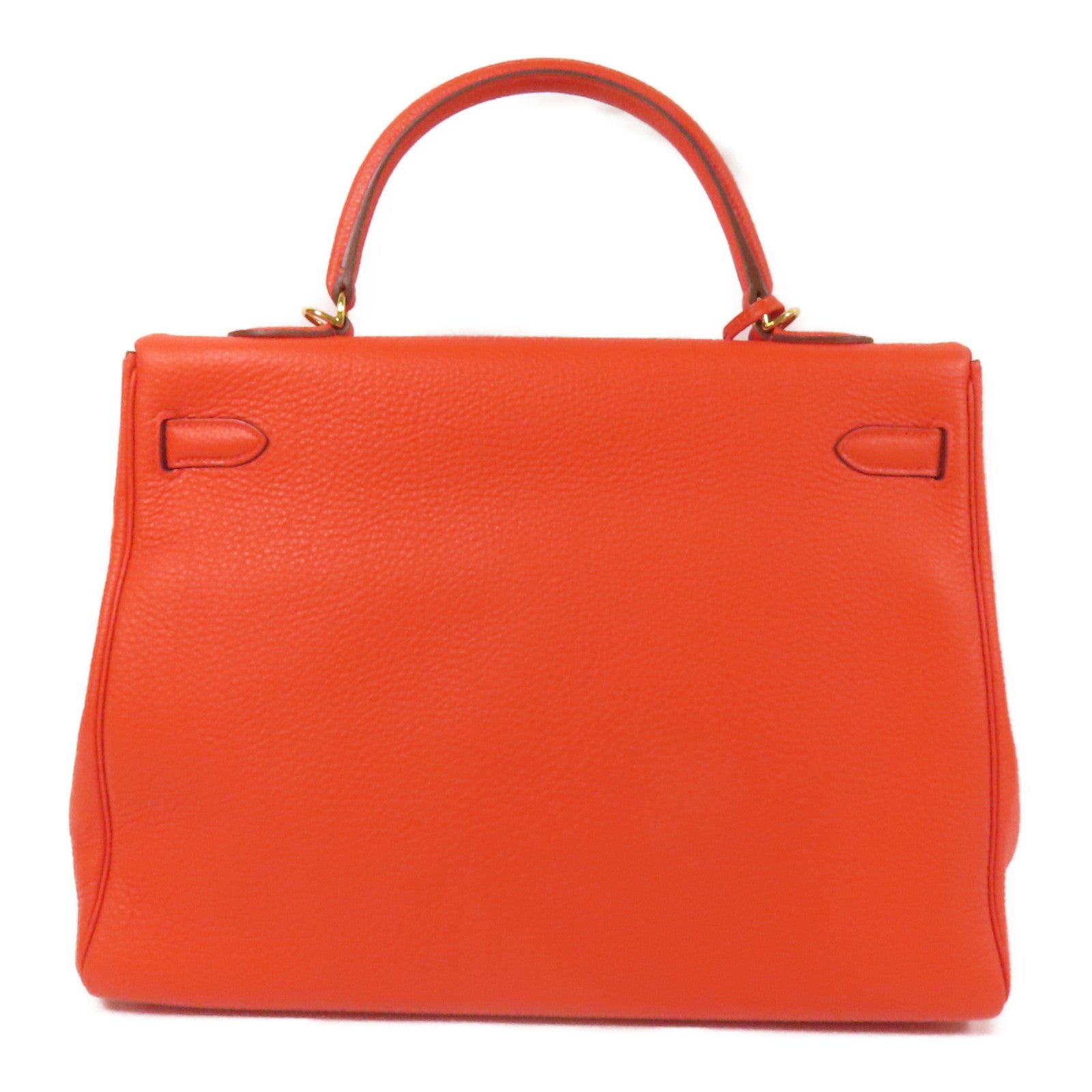 HERMES Togo皮革Kelly 35金扣手挽肩背兩用袋Capucine