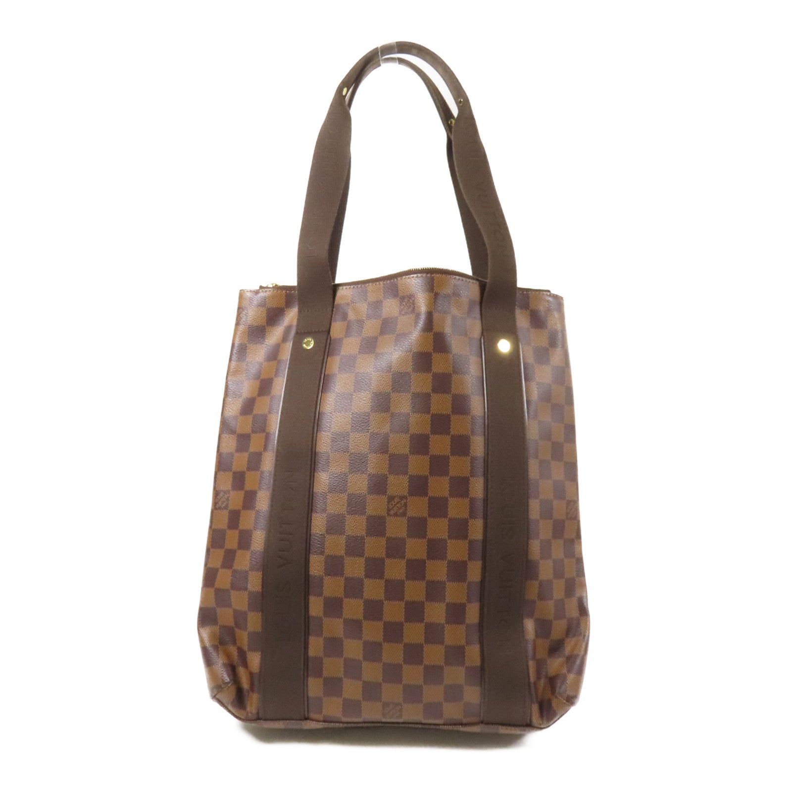 LOUIS VUITTON Damier Beaubourg金扣肩背袋棕色