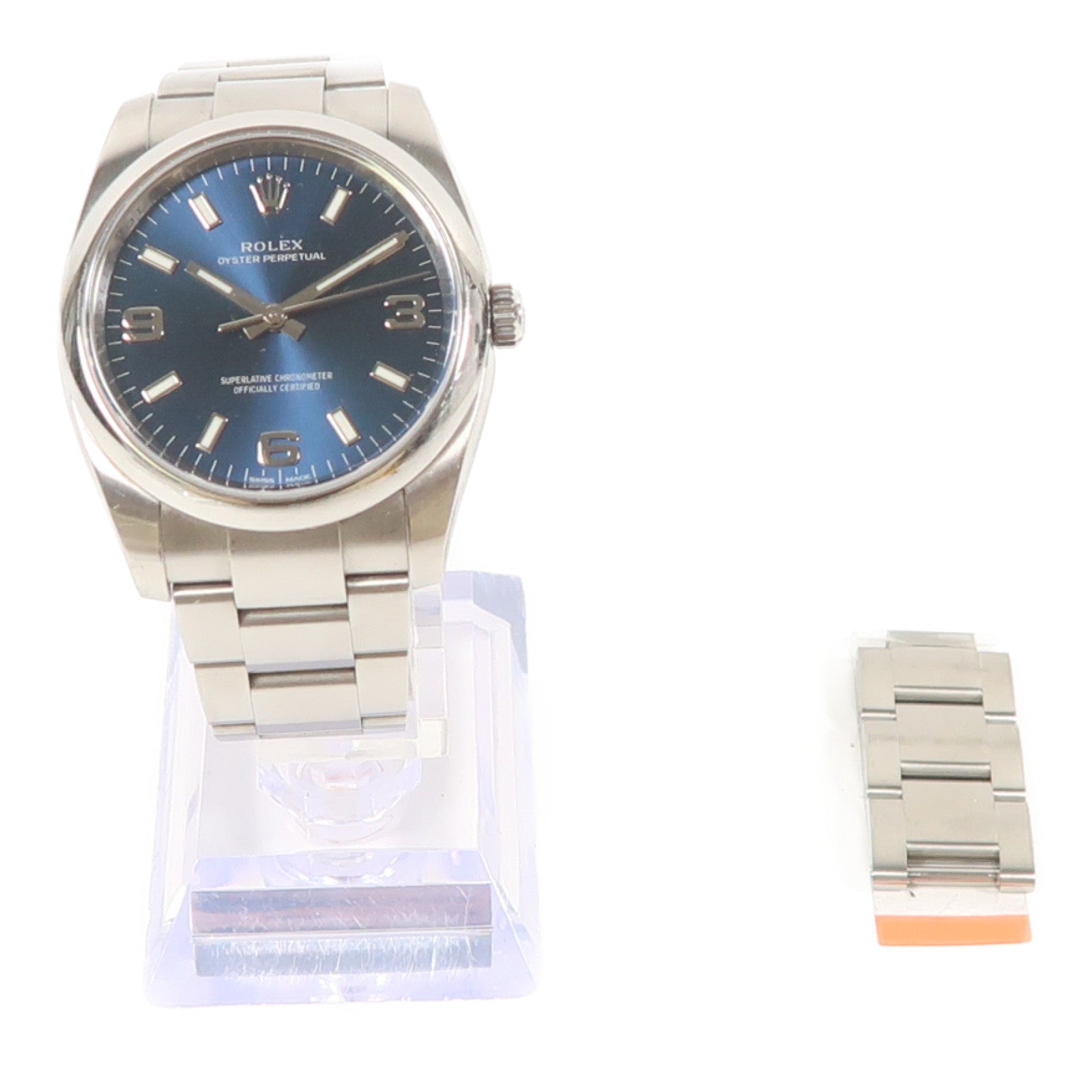 ROLEX Oyster Perpetual不鏽鋼手錶自動機芯藍色