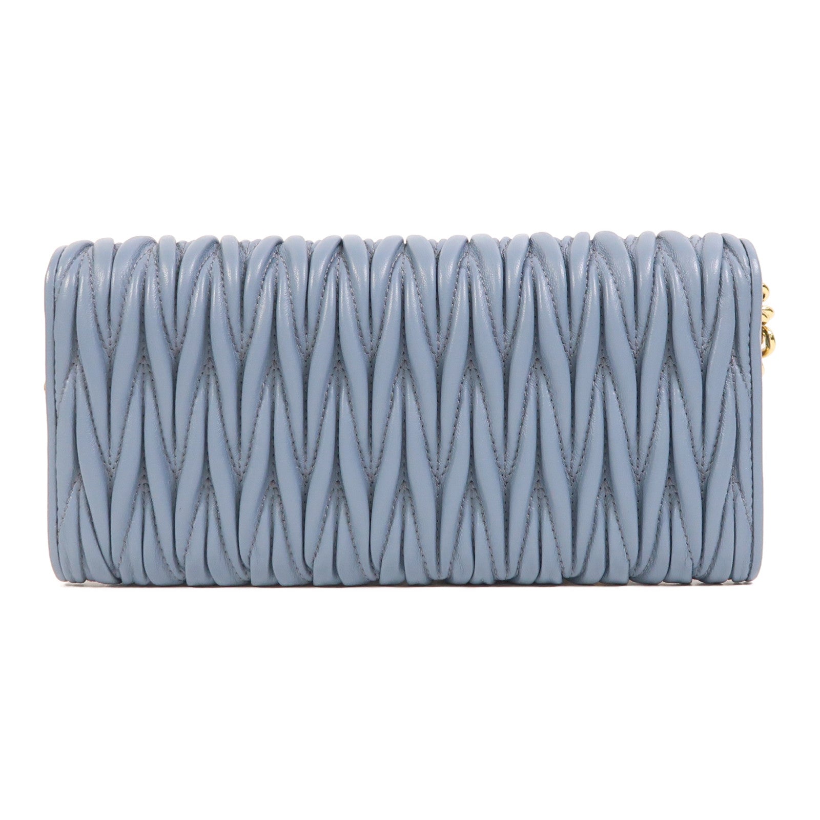 Miu Miu 羊皮皮革Chain Shoulder金扣鏈帶肩背袋