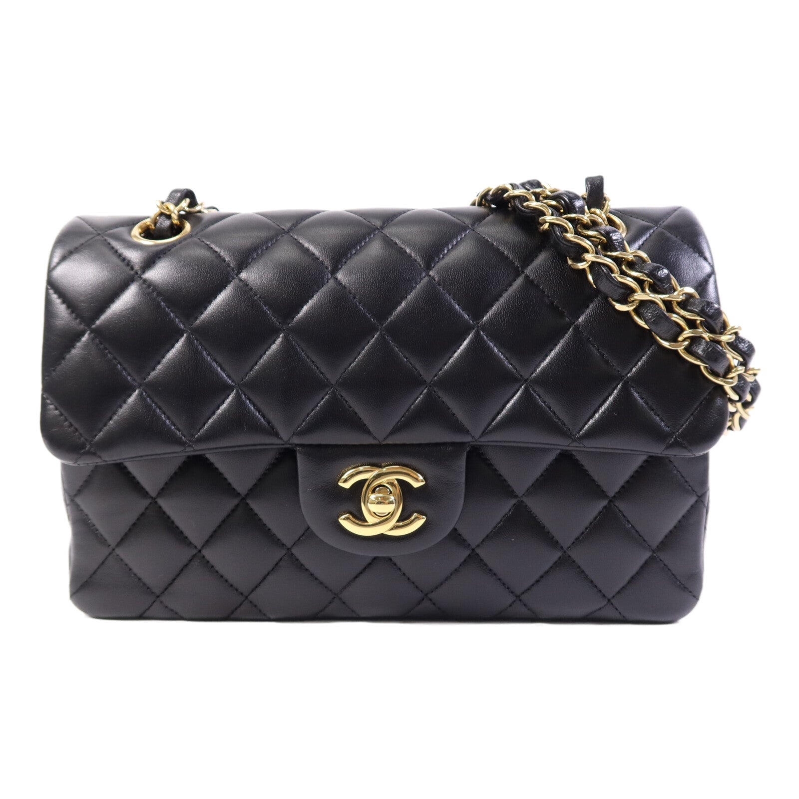 CHANEL 羊皮皮革Classic 23金扣鏈帶肩背袋