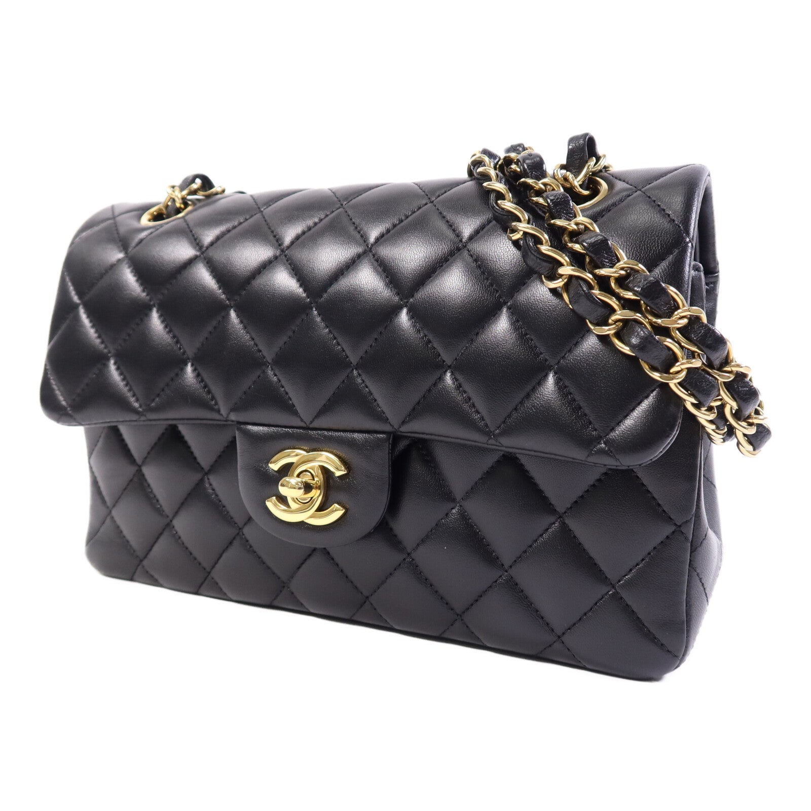 CHANEL 羊皮皮革Classic 23金扣鏈帶肩背袋