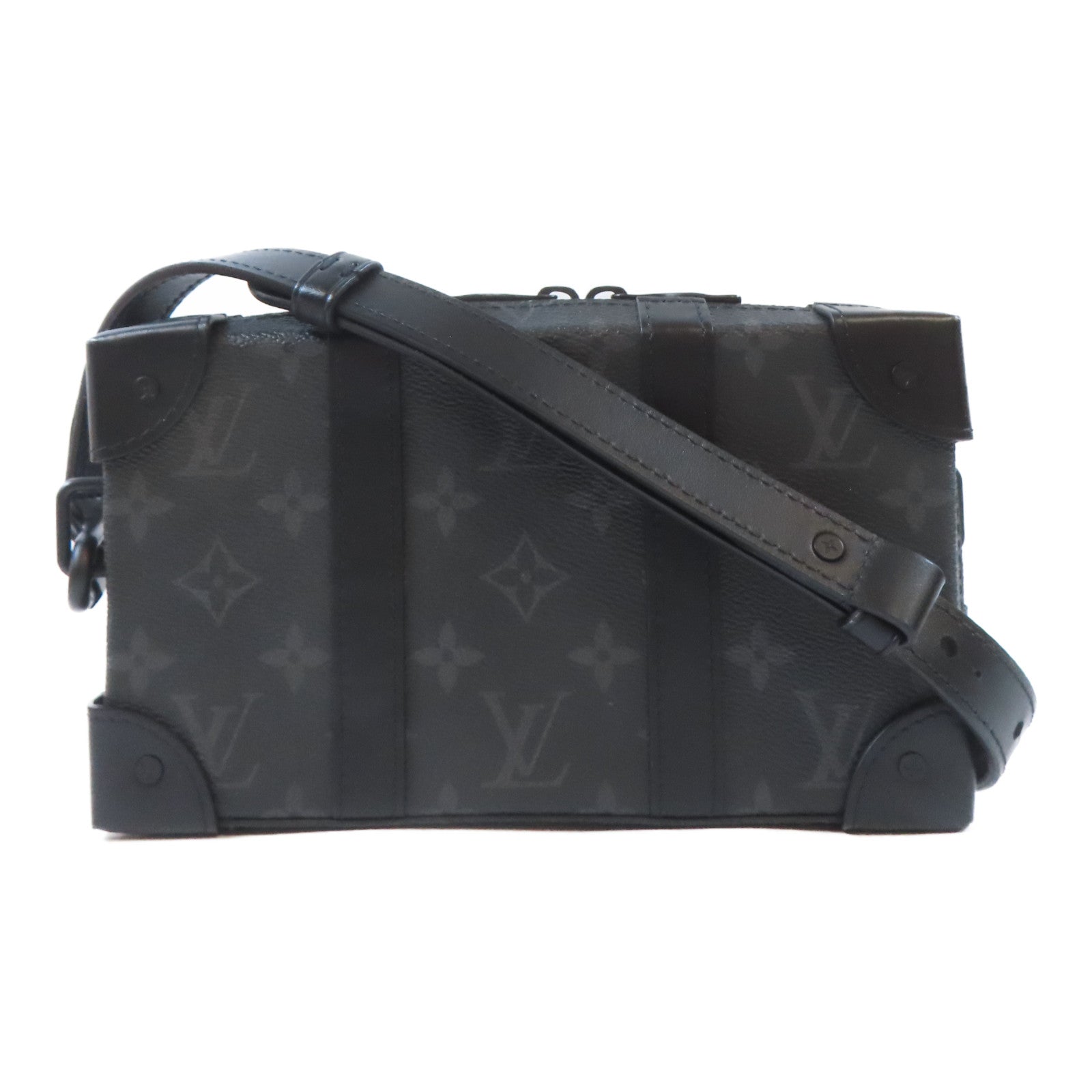 LOUIS VUITTON Monogram Eclipse Soft Trunk Wallet肩背袋黑色– Brand