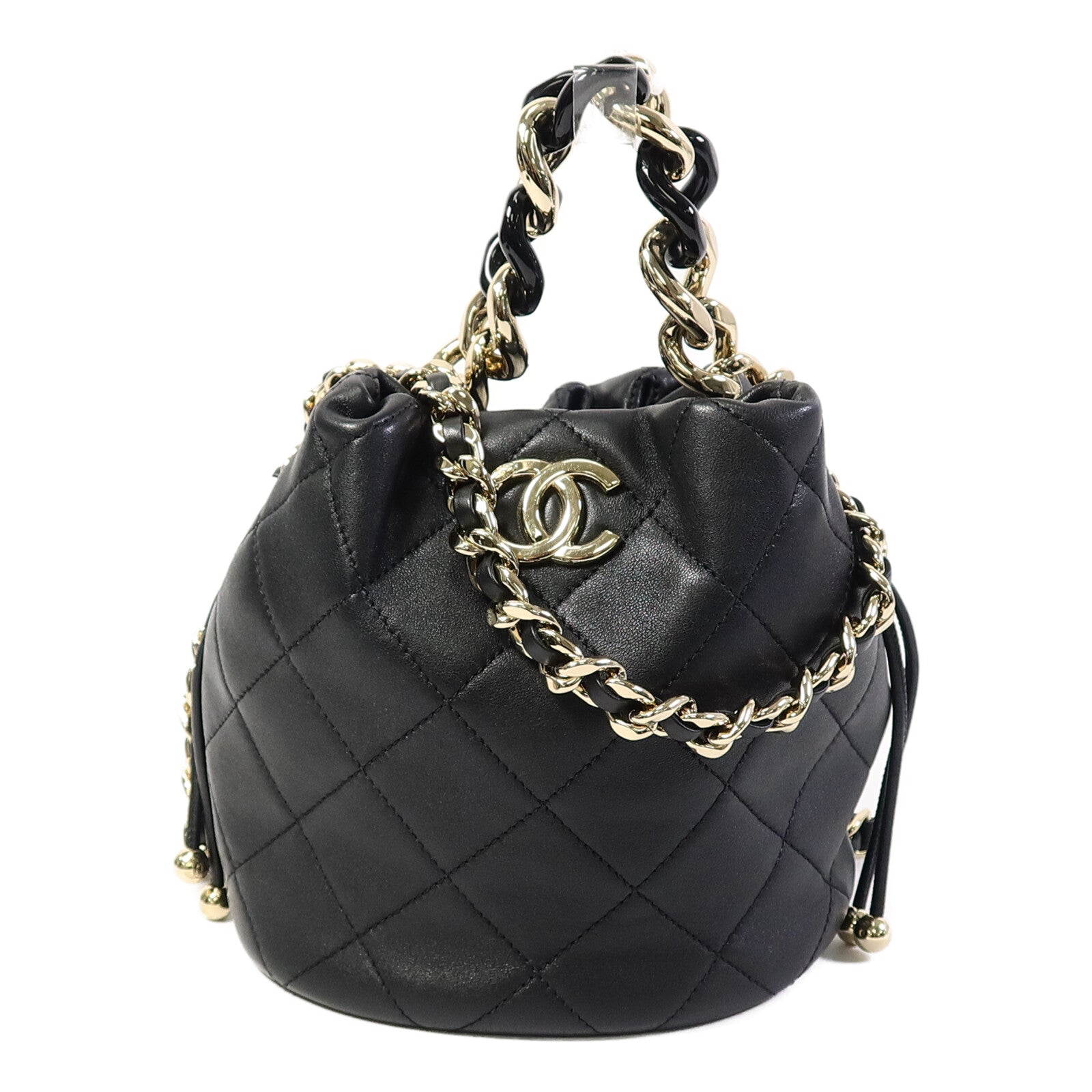 CHANEL 【激減優惠】羊皮皮革Bucket Bag手挽肩背兩用袋