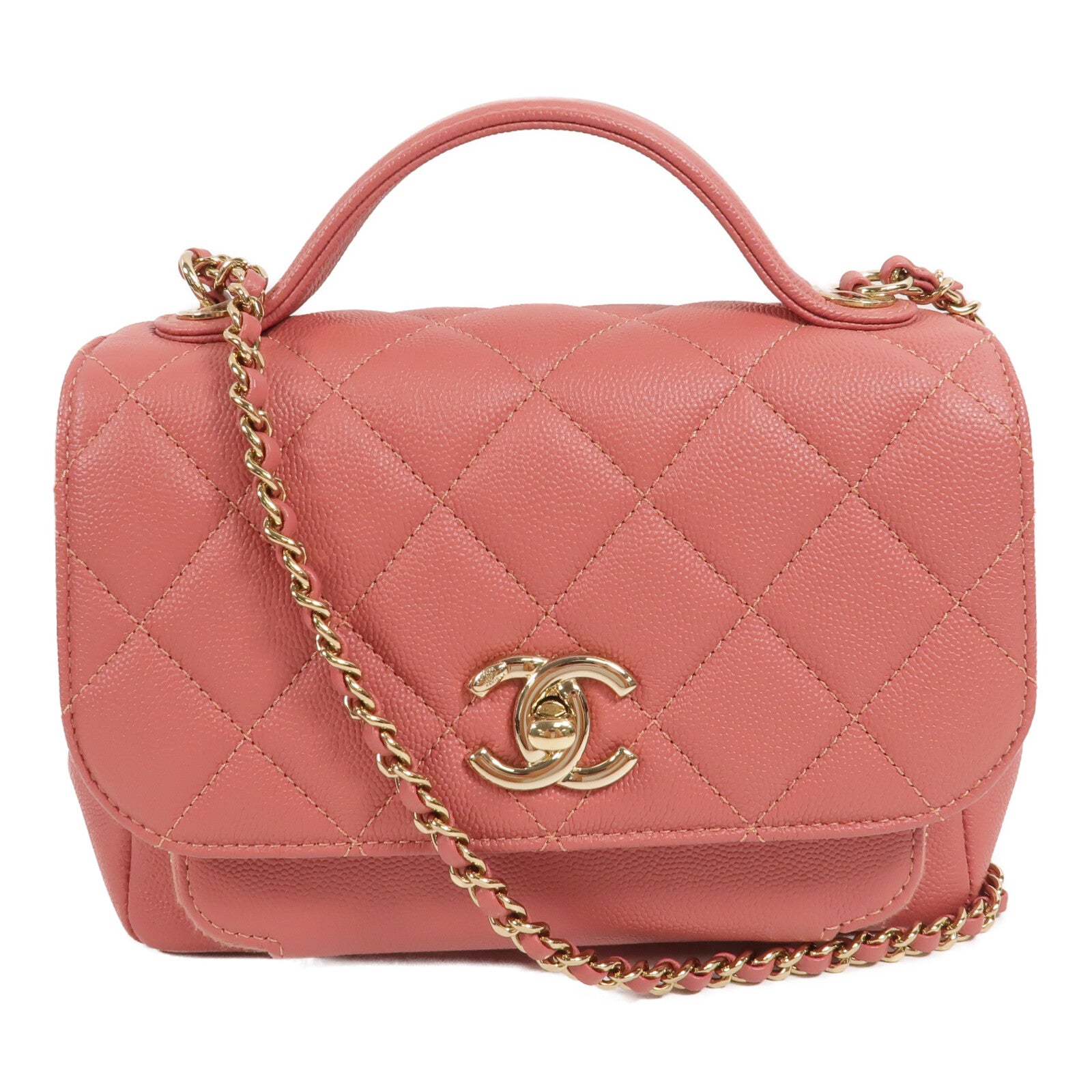 CHANEL 牛皮皮革Business Affinty手挽肩背兩用袋