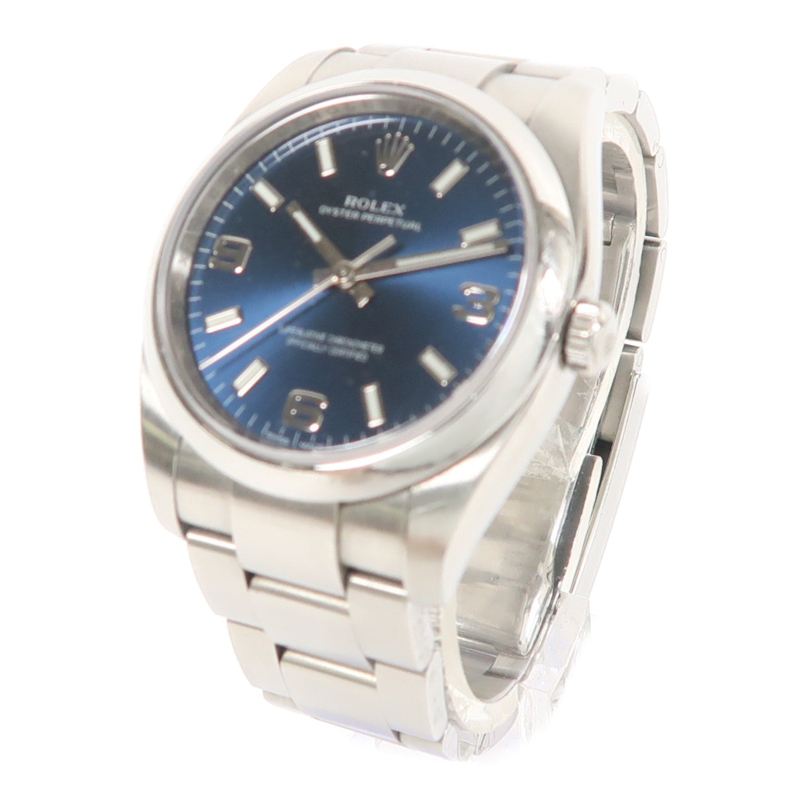 ROLEX Oyster Perpetual不鏽鋼手錶自動機芯藍色