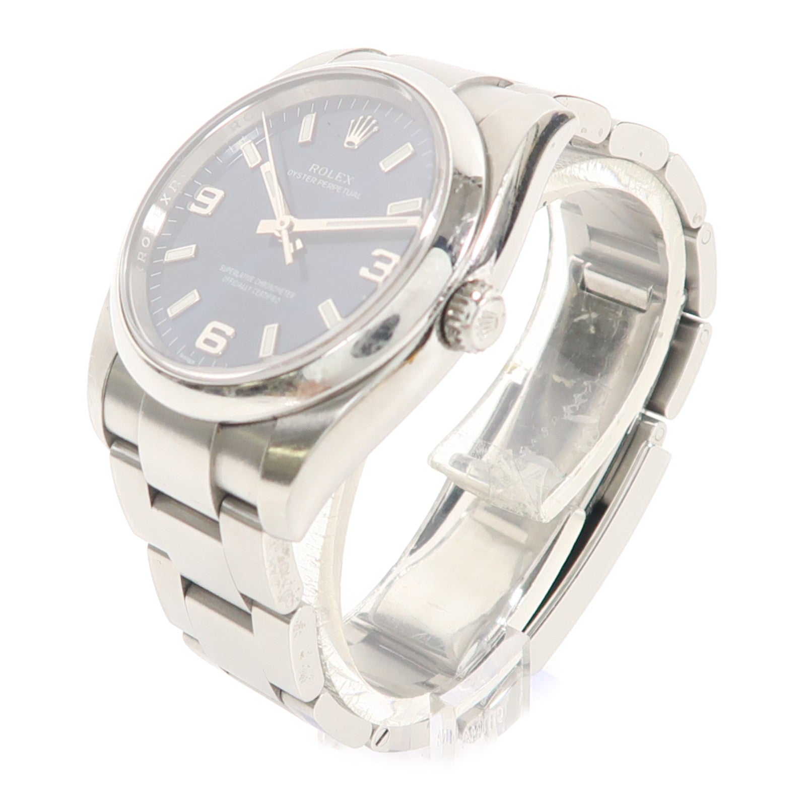 ROLEX Oyster Perpetual不鏽鋼手錶自動機芯藍色