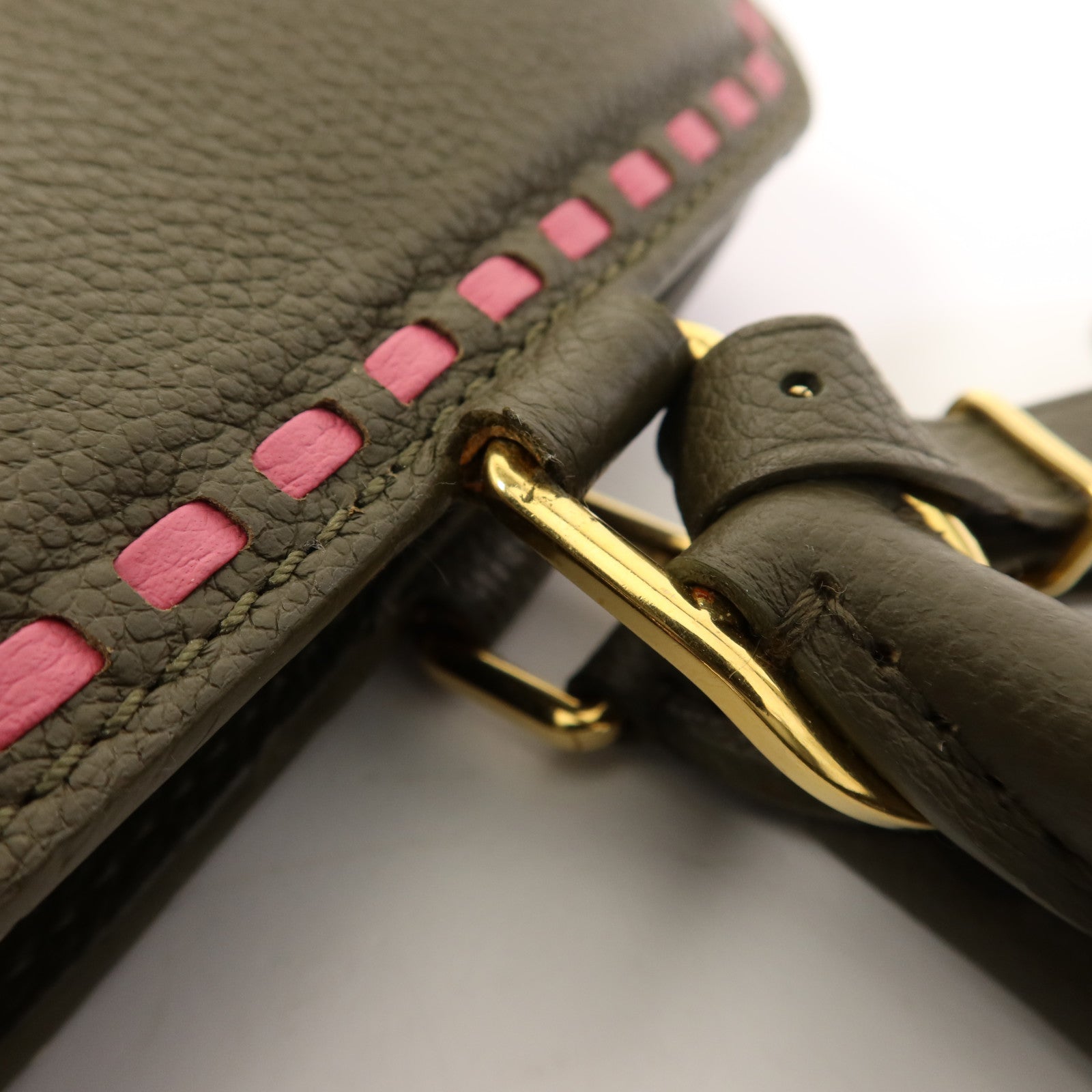 LOUIS VUITTON Monogram Empreinte Vosges MM金扣手挽肩背兩用袋