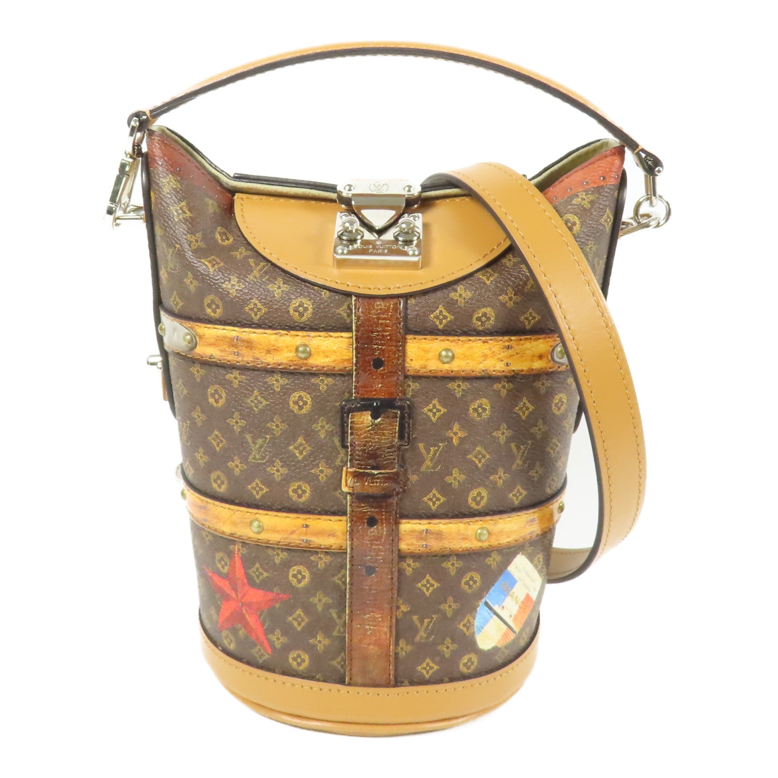 LOUIS VUITTON Monogram Duffle 2018銀扣肩背袋