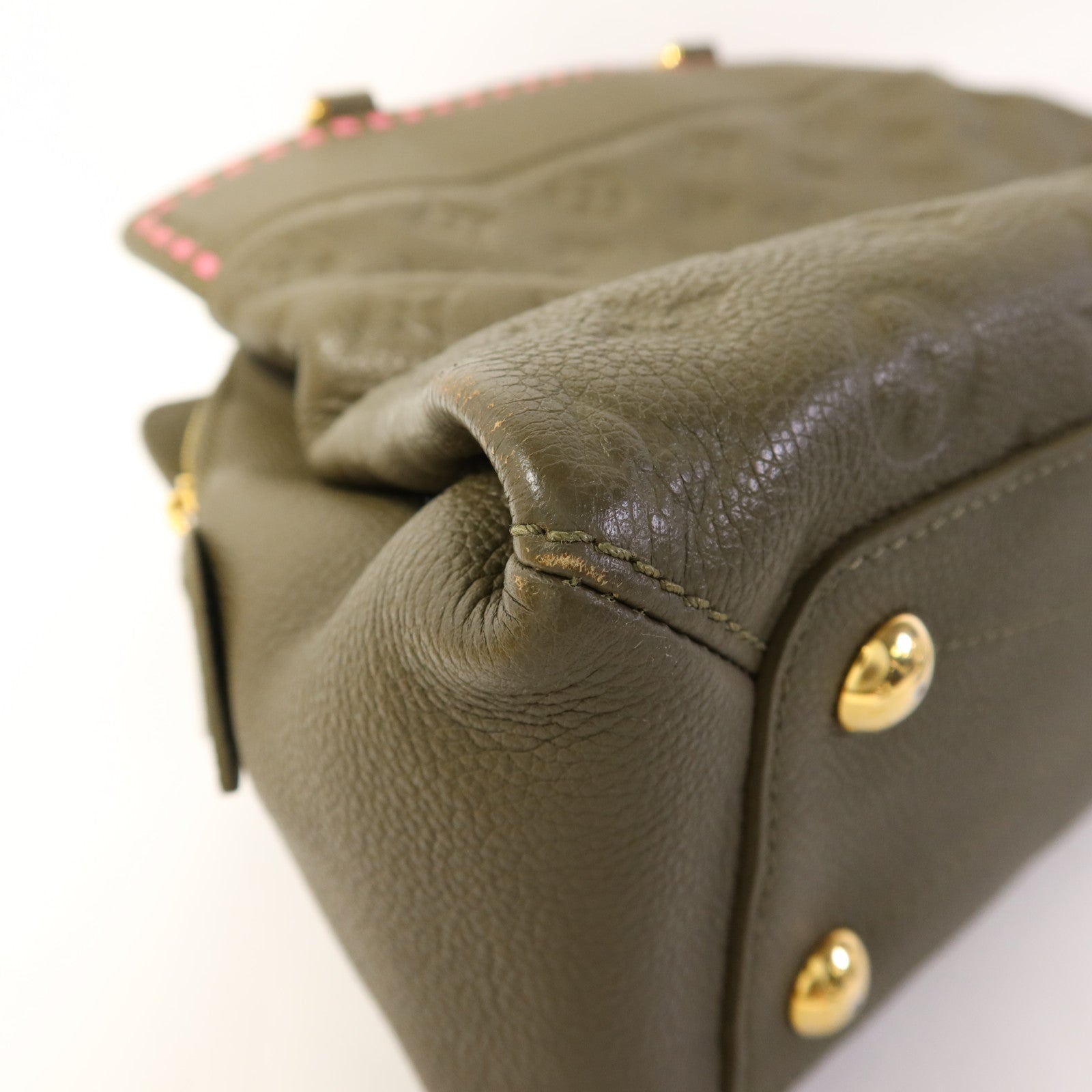 LOUIS VUITTON Monogram Empreinte Vosges MM金扣手挽肩背兩用袋