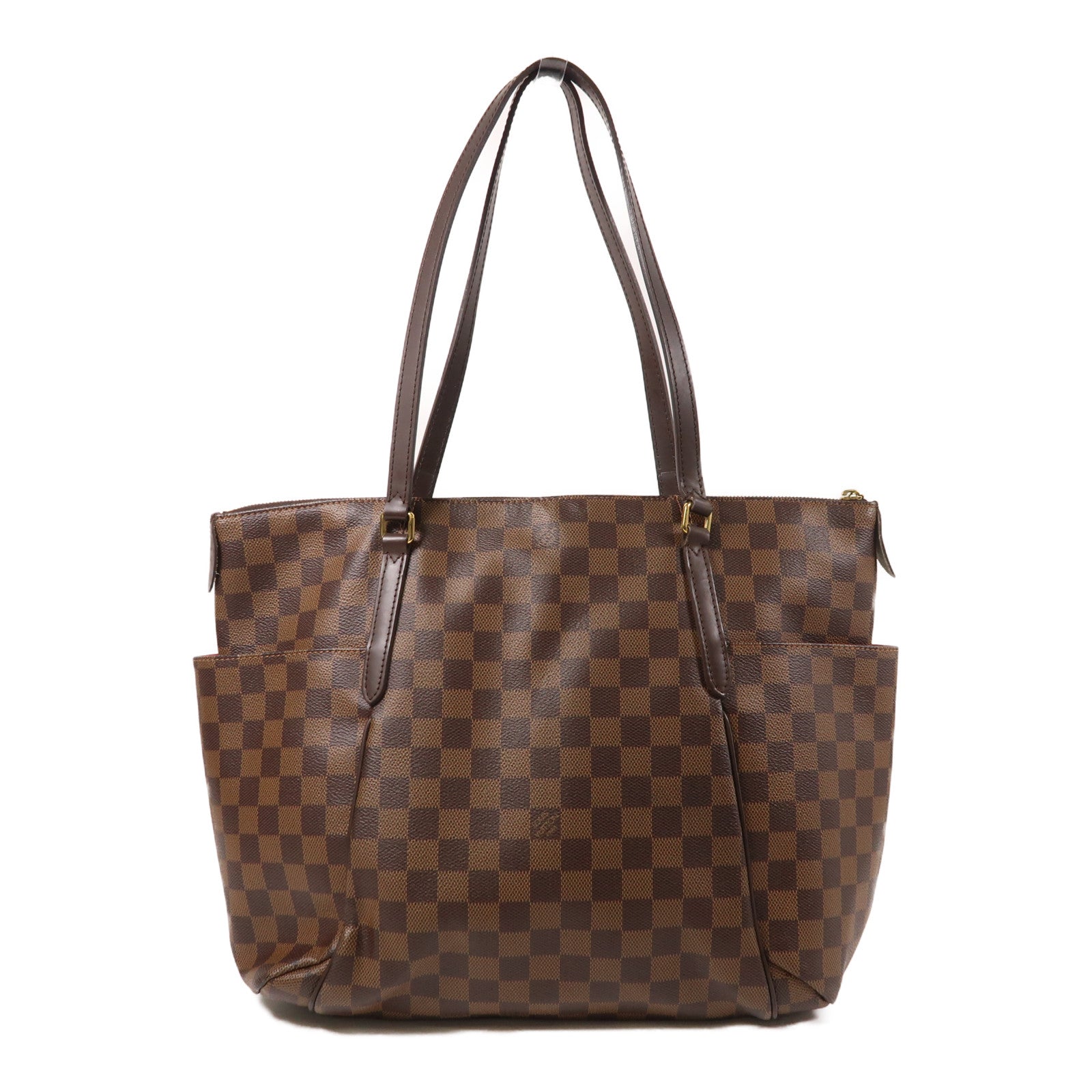 LOUIS VUITTON Damier Ebene Totally MM金扣肩背袋