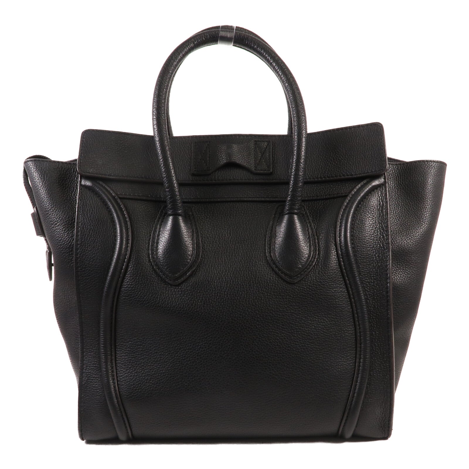 CELINE 牛皮皮革Mini Luggage銀扣手挽袋