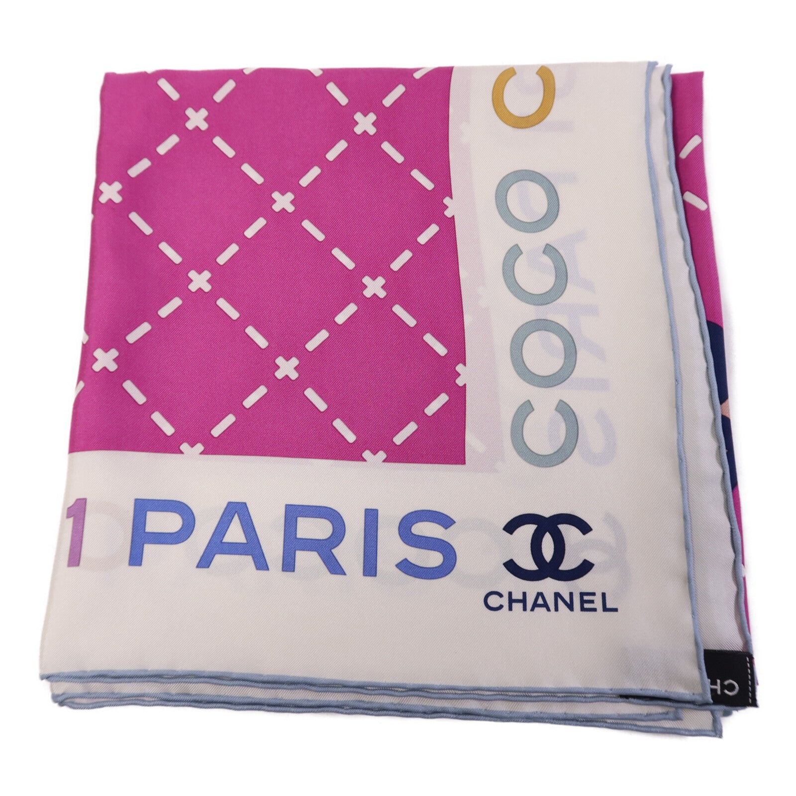 CHANEL 絲質Scarf 90x90絲巾