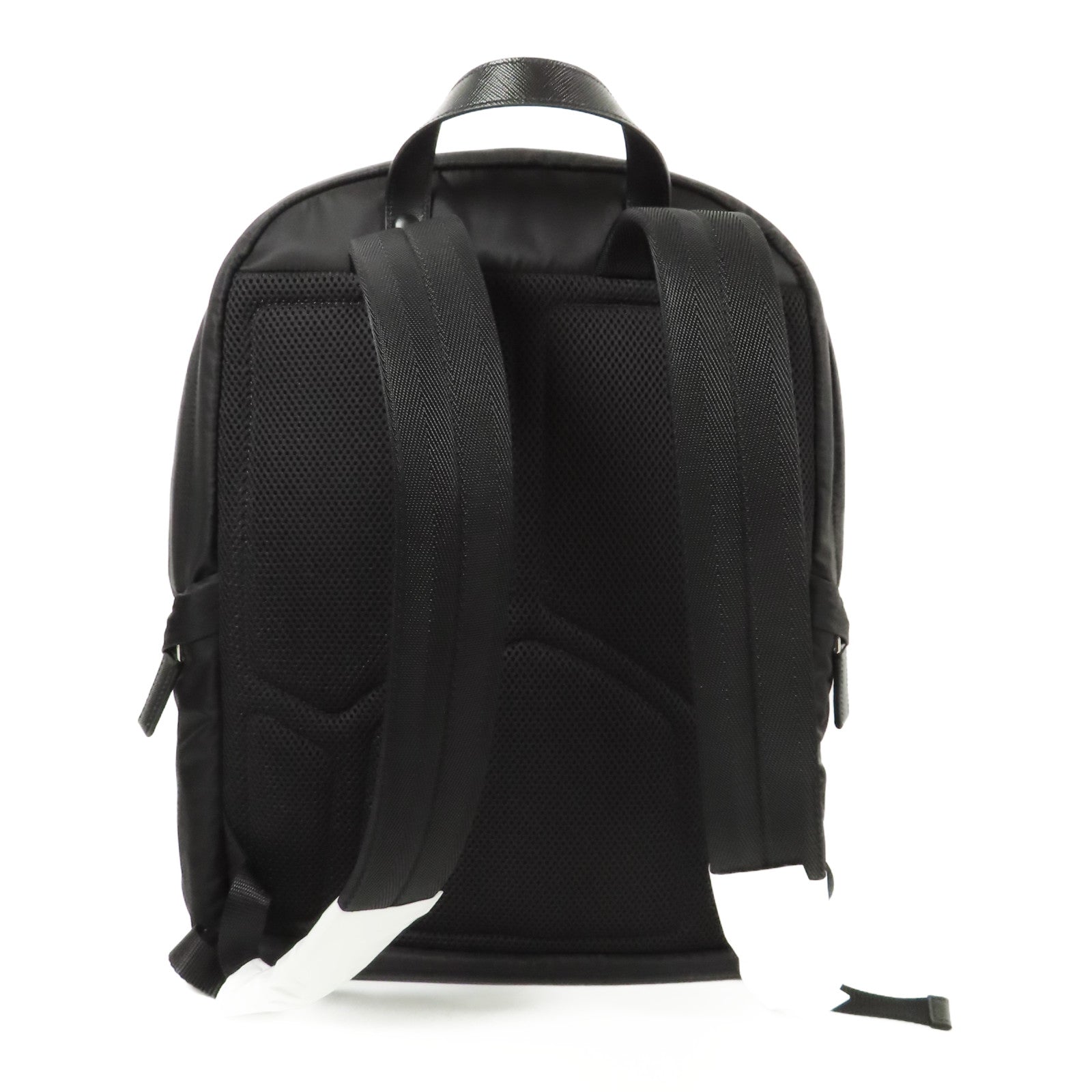 PRADA SHW Re-Nylon Saffiano Leather Backpack 2VZ104 2DMG F0002 Black 6832