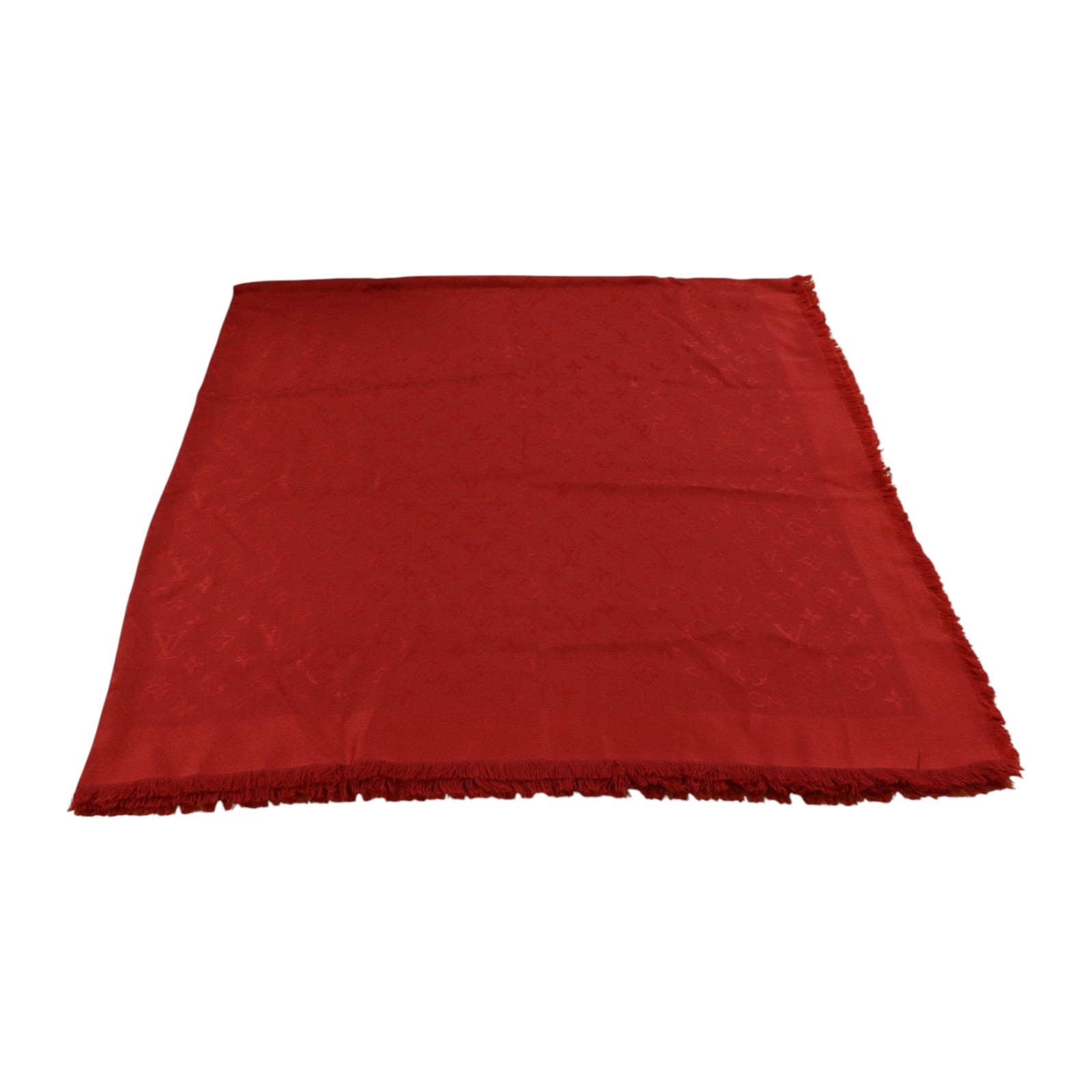 LOUIS VUITTON 羊毛/絲質Monogram Classic Shawl絲巾
