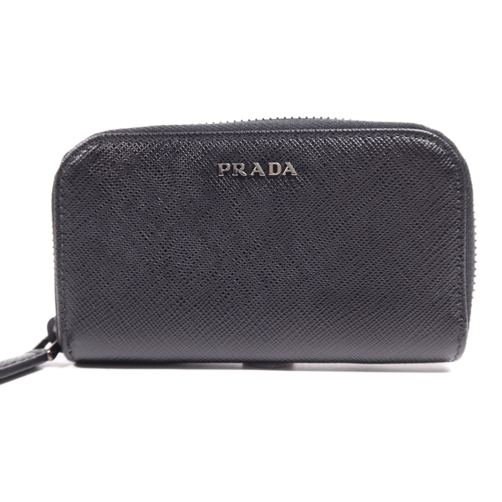 PRADA 牛皮皮革Key Case銀扣鎖匙包