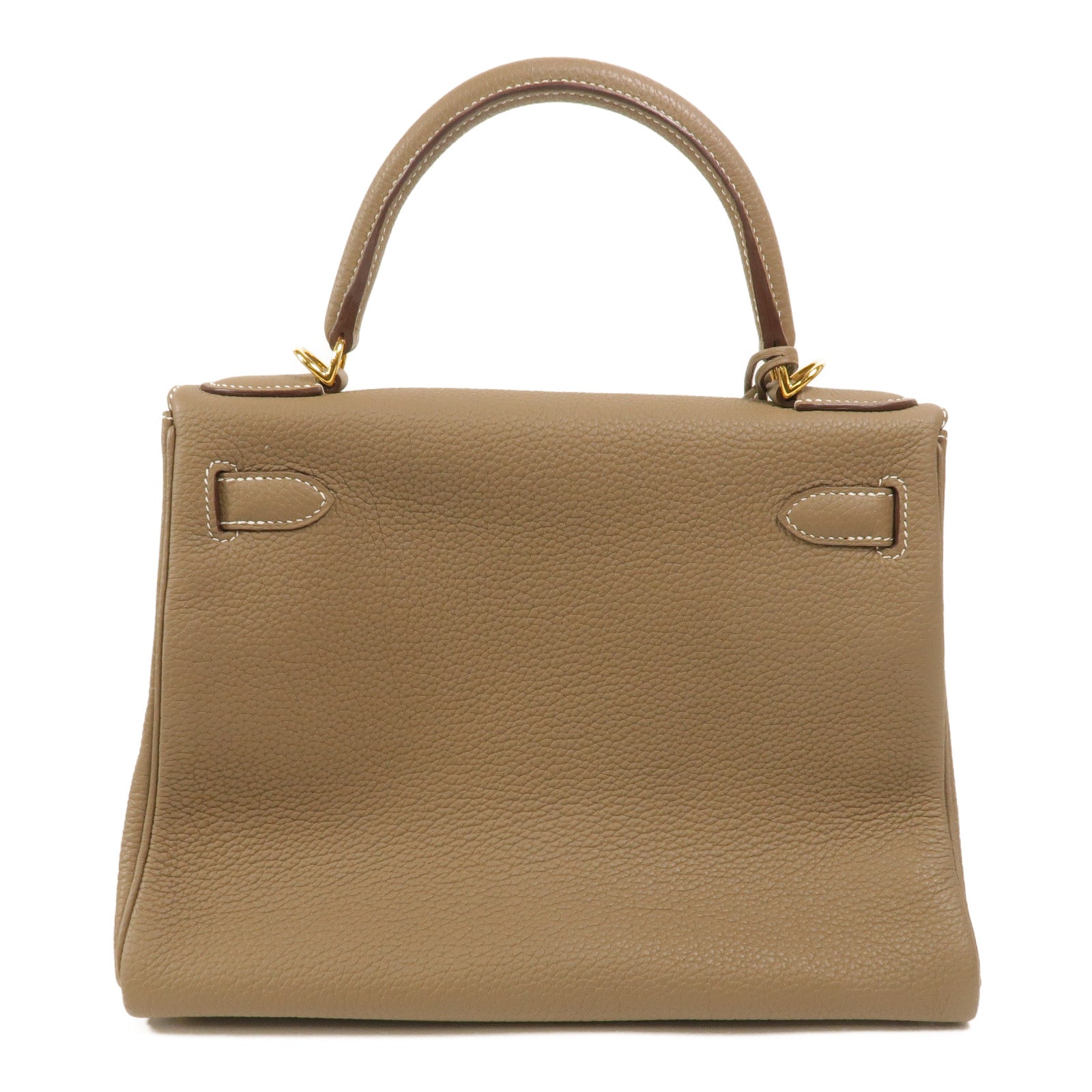 HERMES Togo皮革Kelly 28手挽肩背兩用袋Etoupe