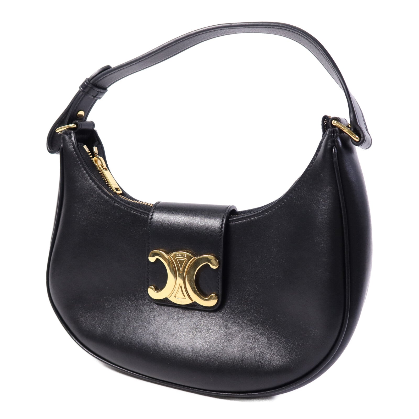 CELINE 牛皮皮革Ava Medium金扣肩背袋