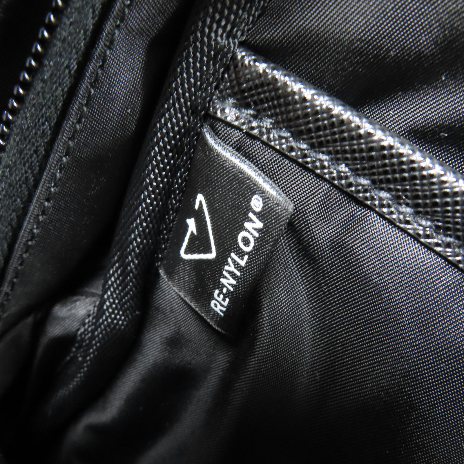 PRADA SHW Re-Nylon Saffiano Leather Backpack 2VZ104 2DMG F0002 Black 6863