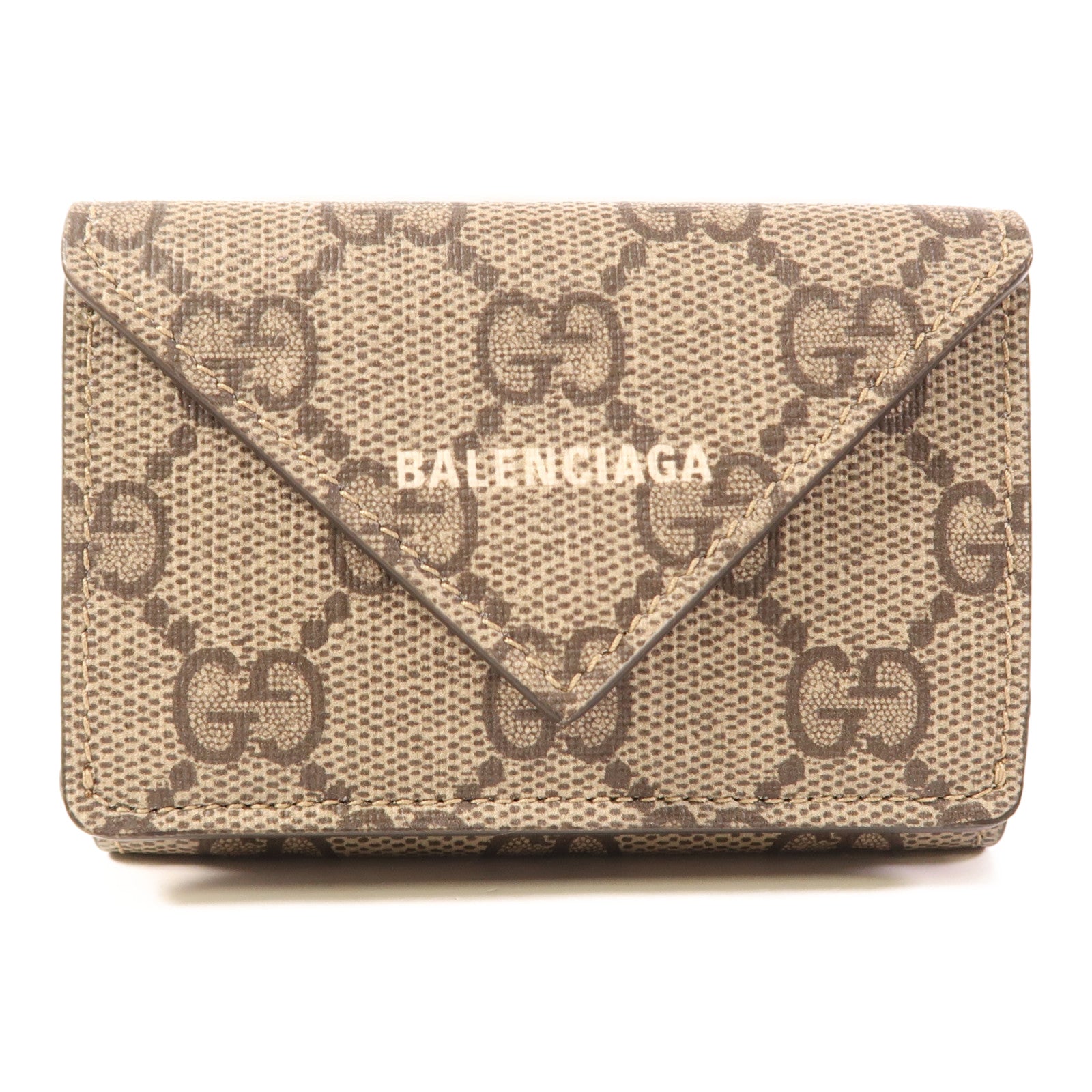 GUCCI 塗層帆布Gucci x Balenciaga Wallet金扣