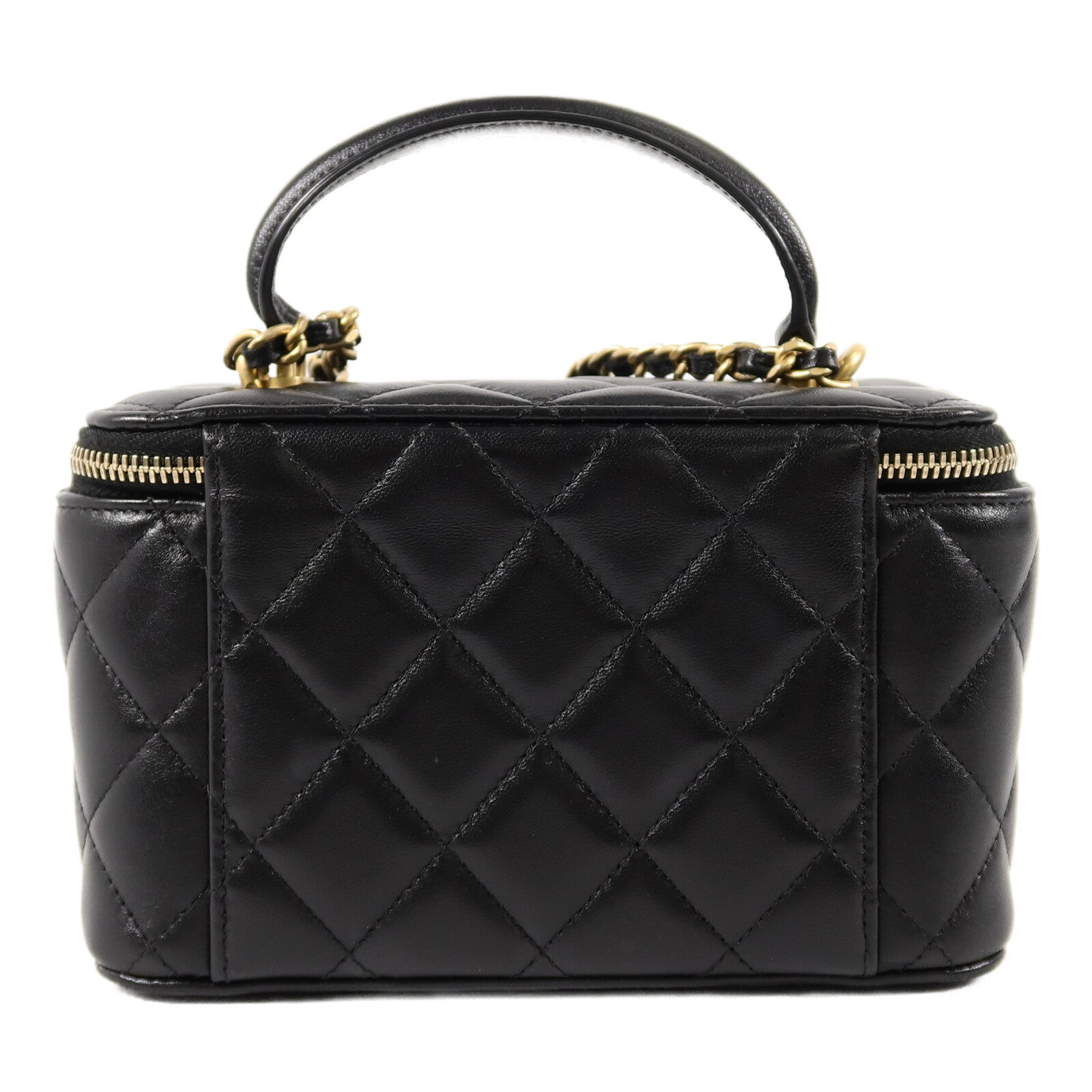 CHANEL 羊皮皮革Top Handle Vanity Case手挽肩背兩用袋