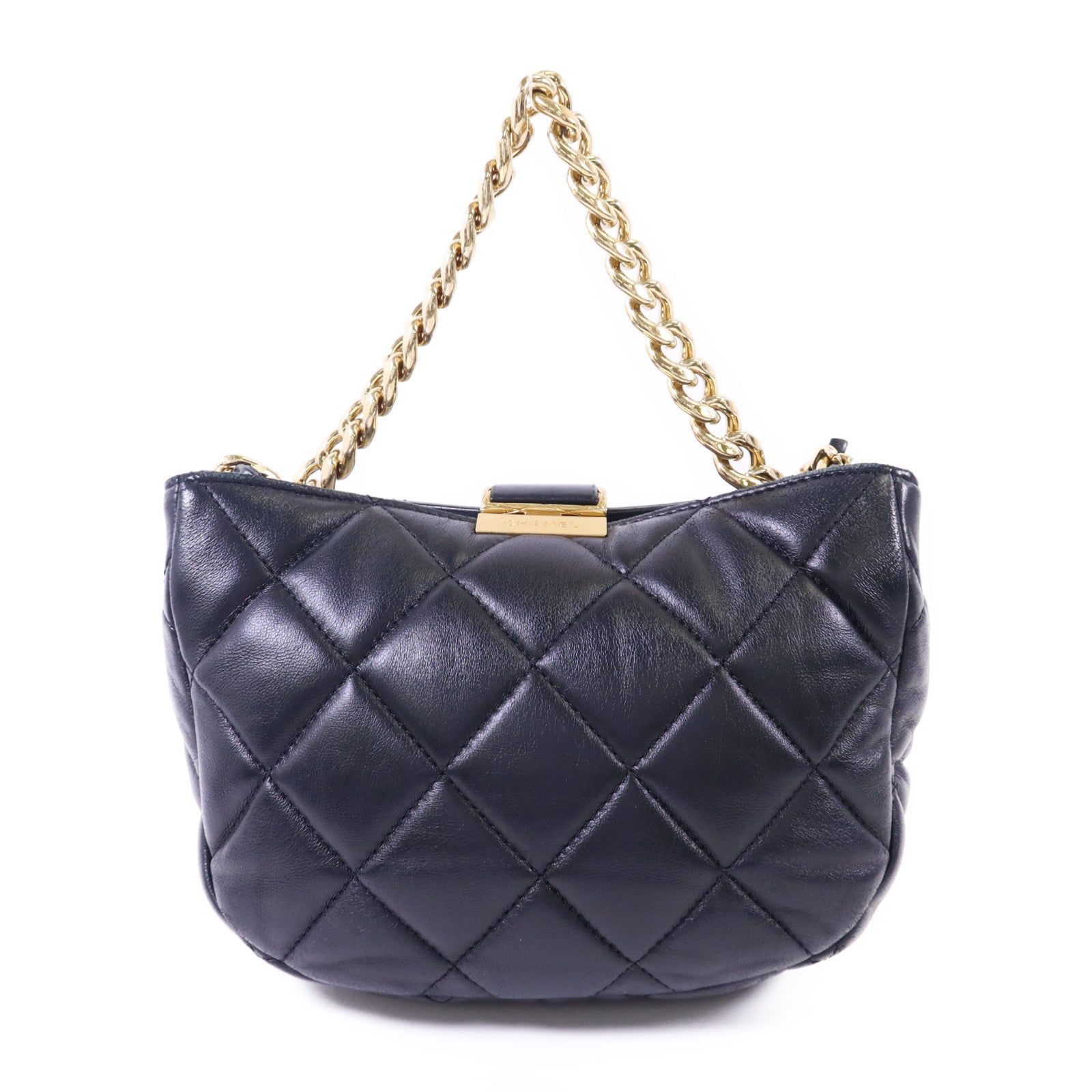 CHANEL 羊皮皮革Chain Shoulder Bag金扣手挽肩背兩用袋