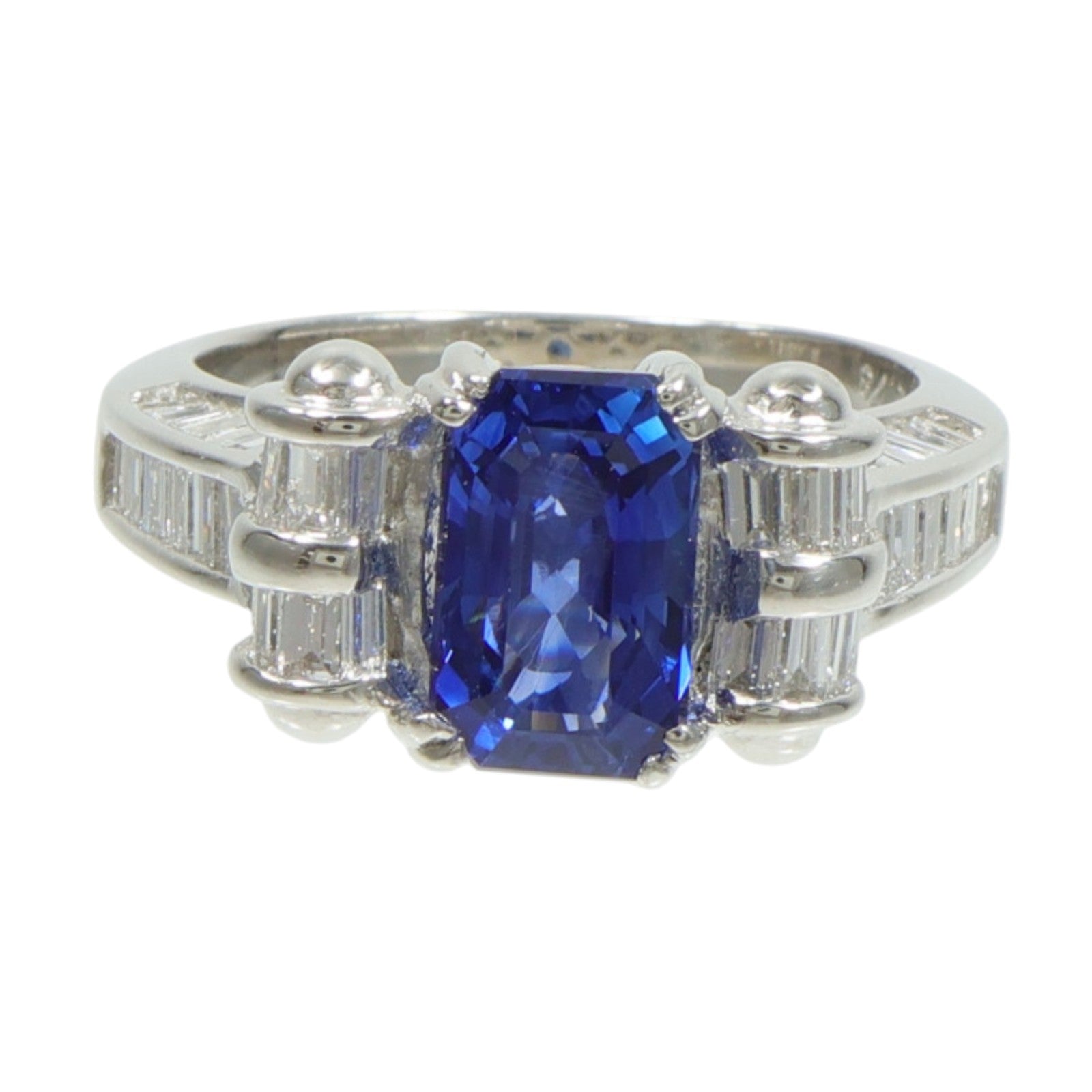 JEWELRY PT900鉑金Sapphire Diamond Ring藍寶石/鑽石戒指