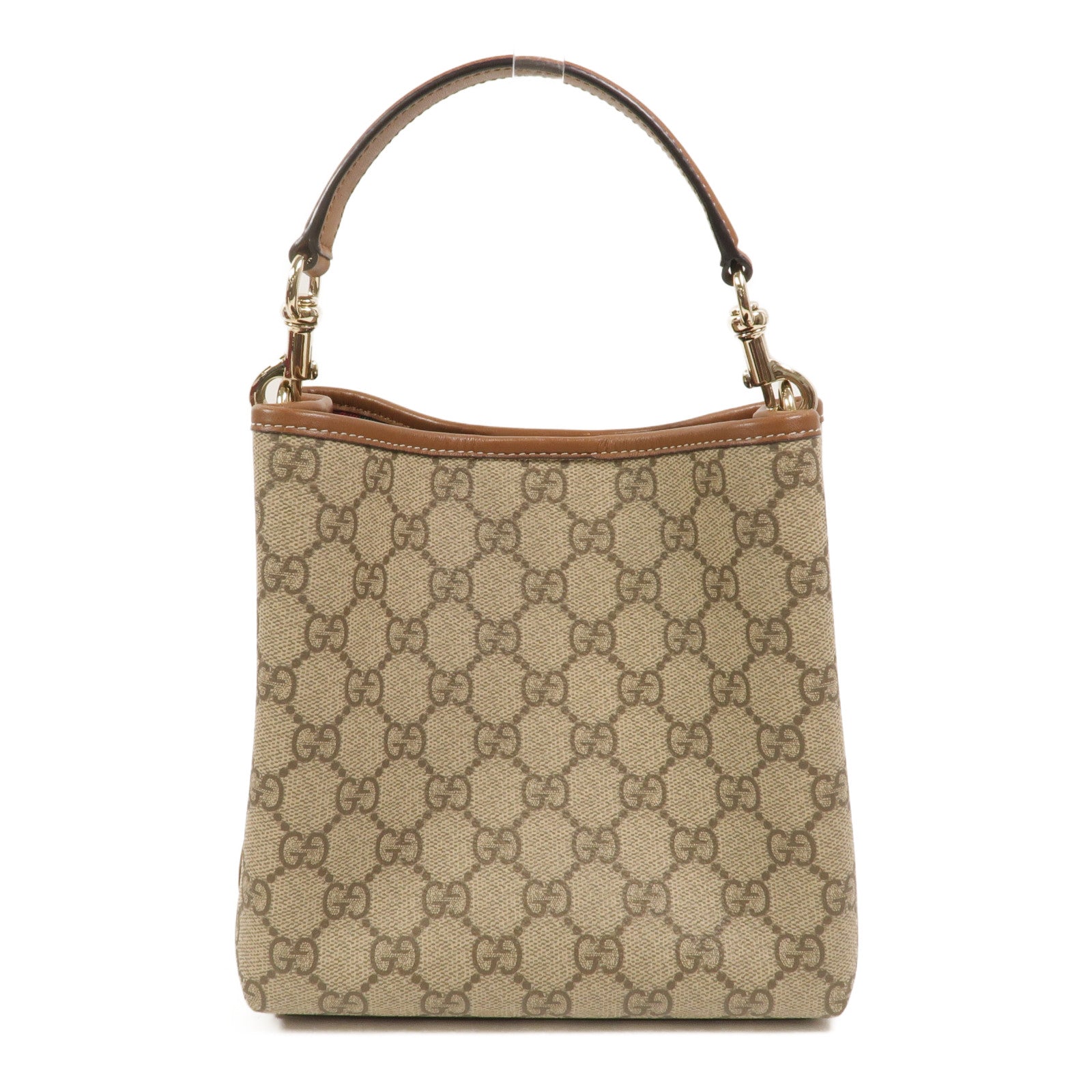 GUCCI 帆布GG Emblem Small Bucket手挽肩背兩用袋