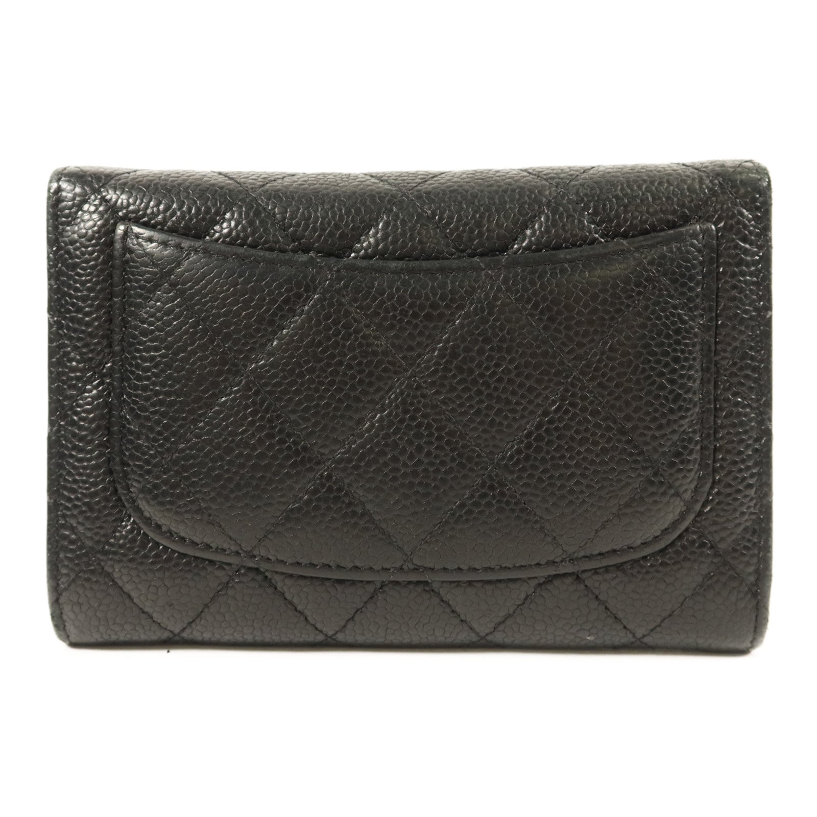 CHANEL 牛皮皮革Wallet銀扣錢包